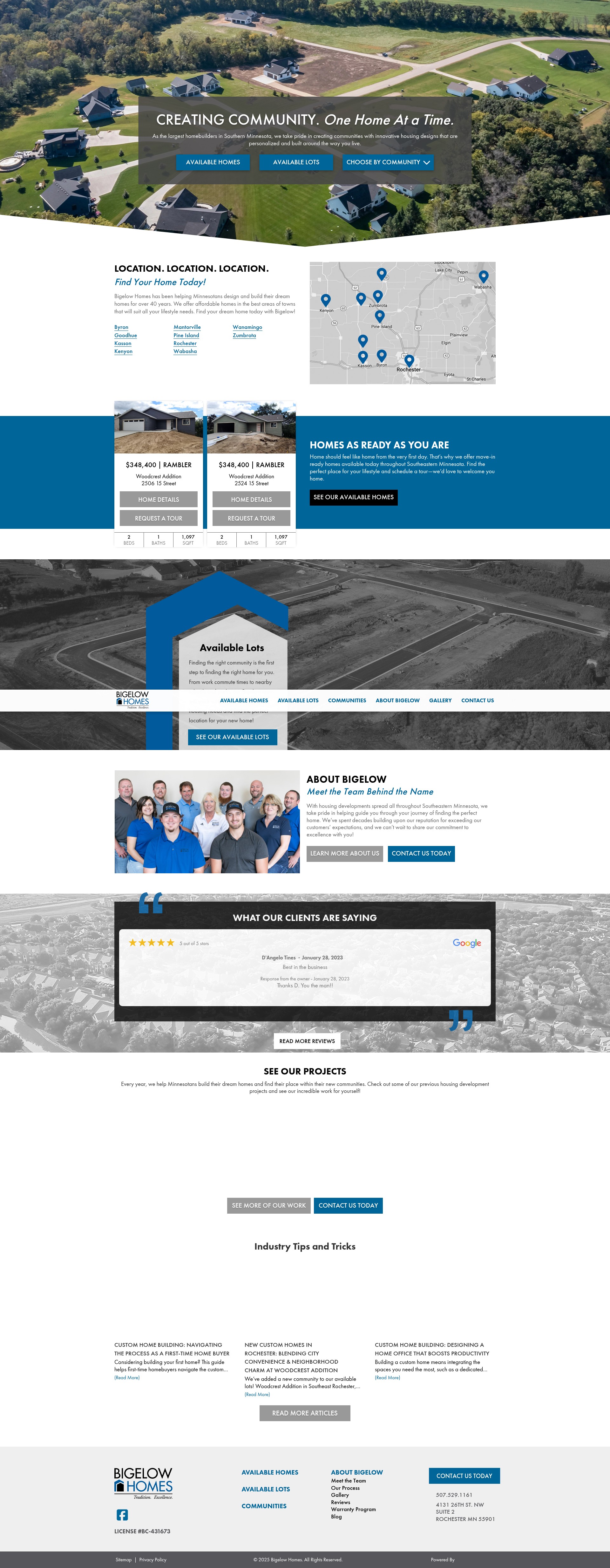 Screenshot of www.bigelowhomes.net