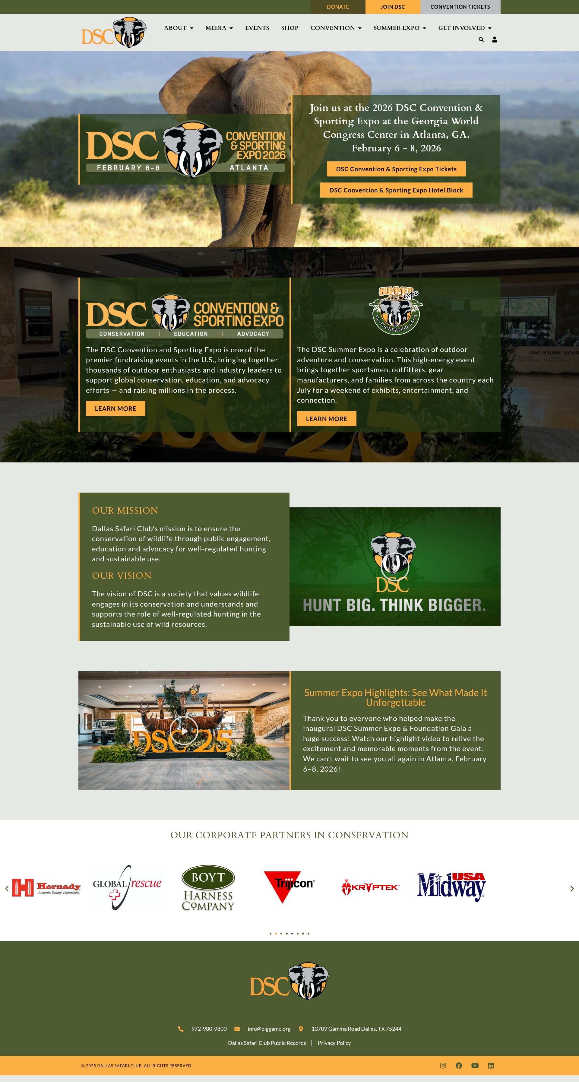 Screenshot of www.biggame.org