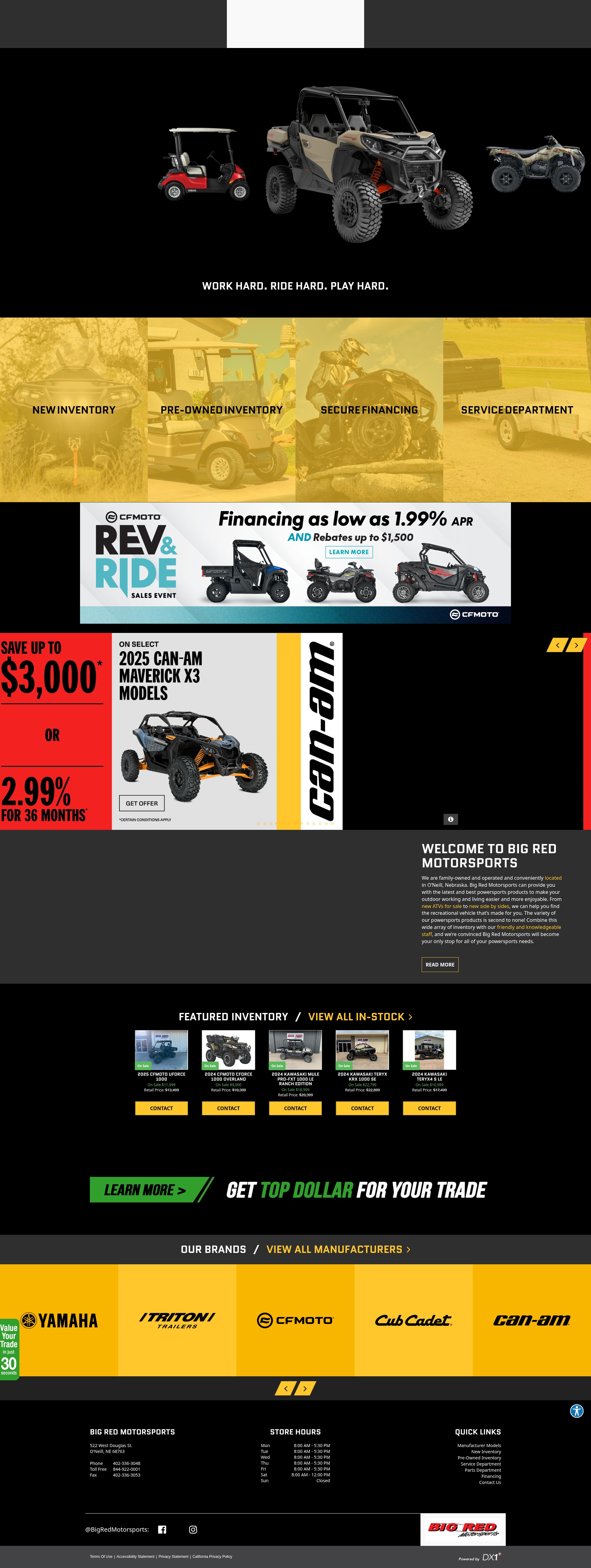 Screenshot of www.bigredmotorsports.com