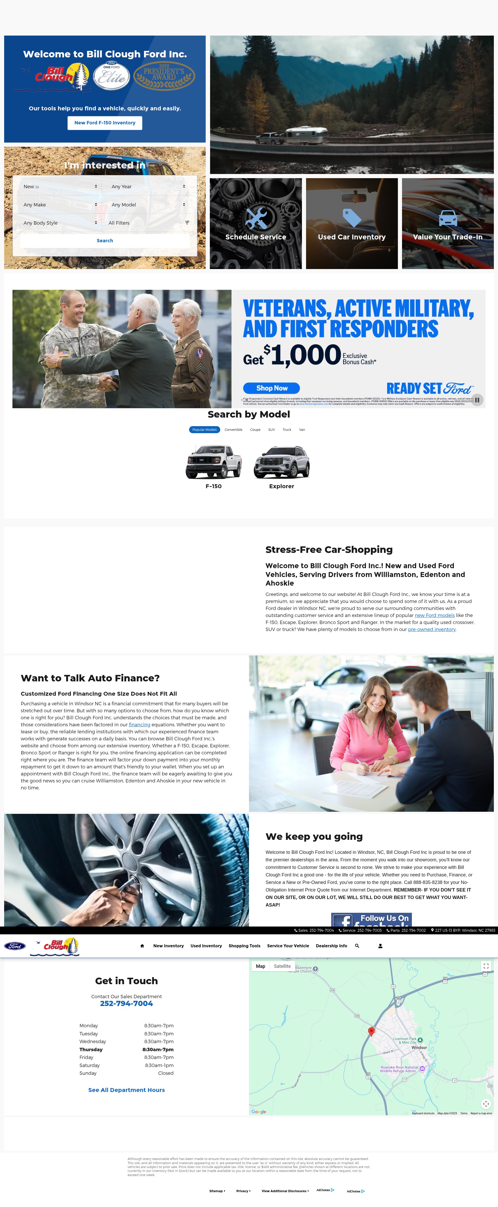Screenshot of www.billcloughford.com