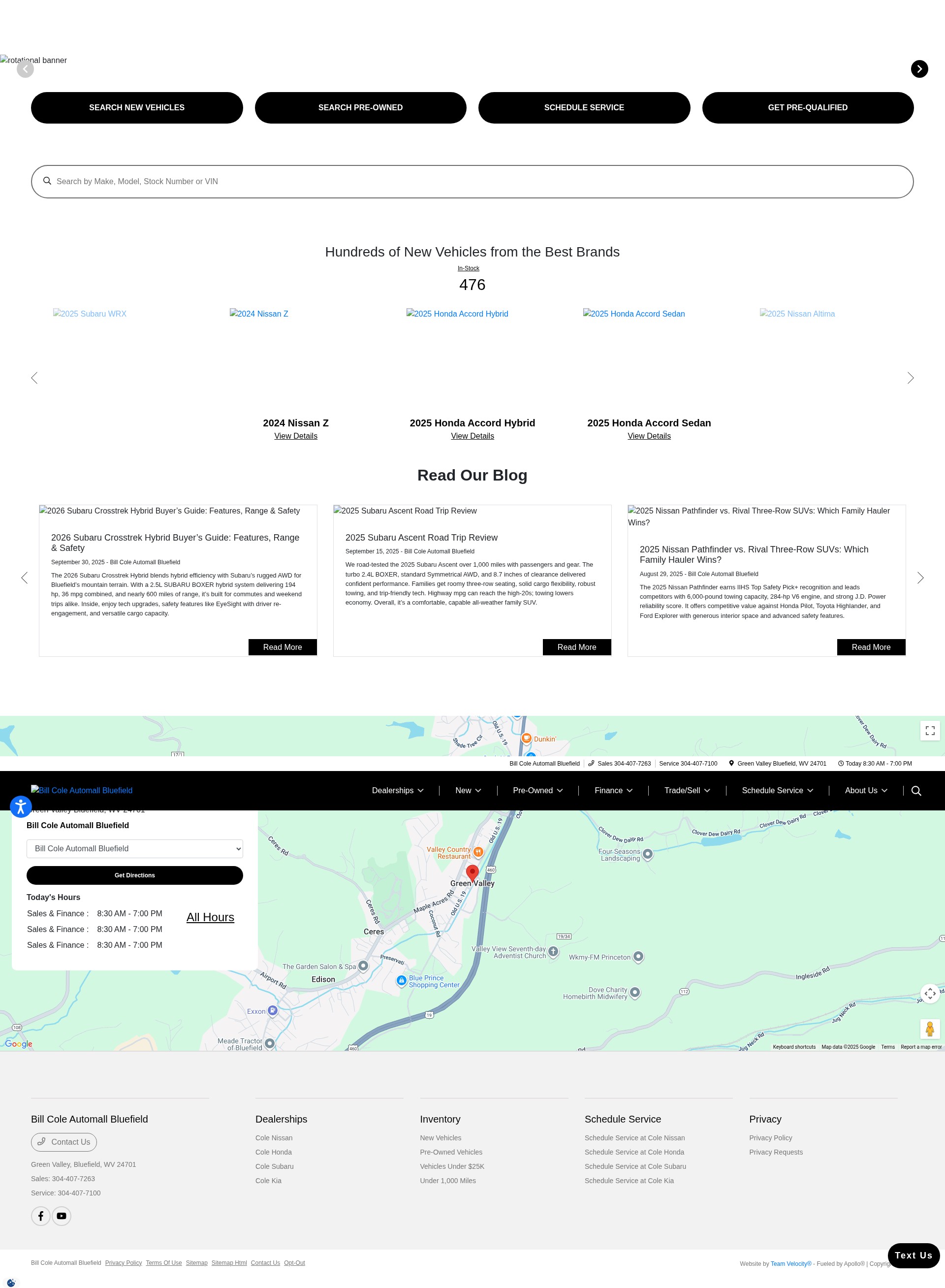 Screenshot of www.billcoleautomallbluefield.com