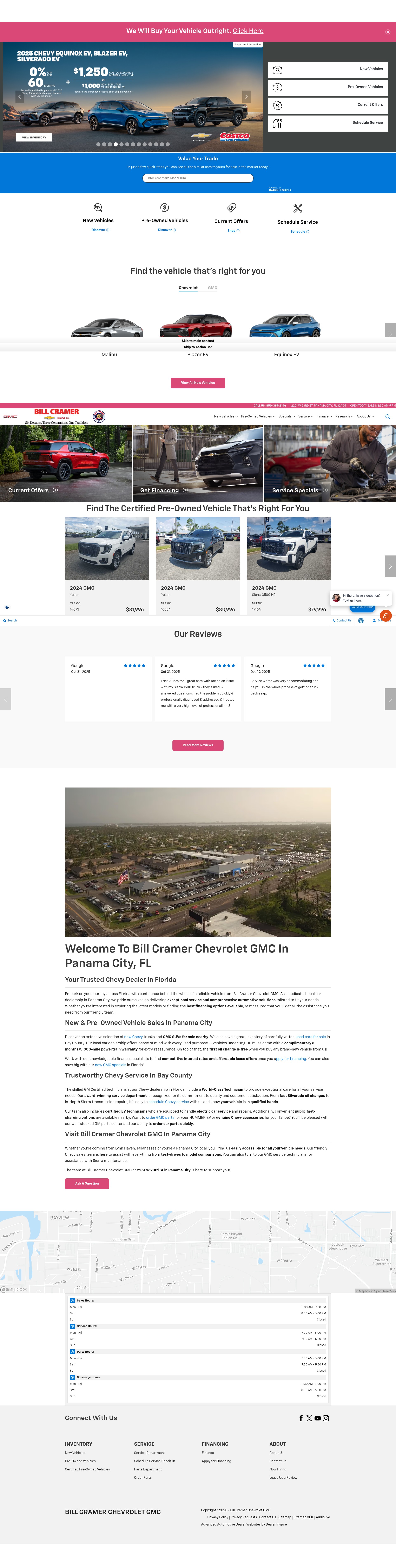 Screenshot of www.billcramergm.com