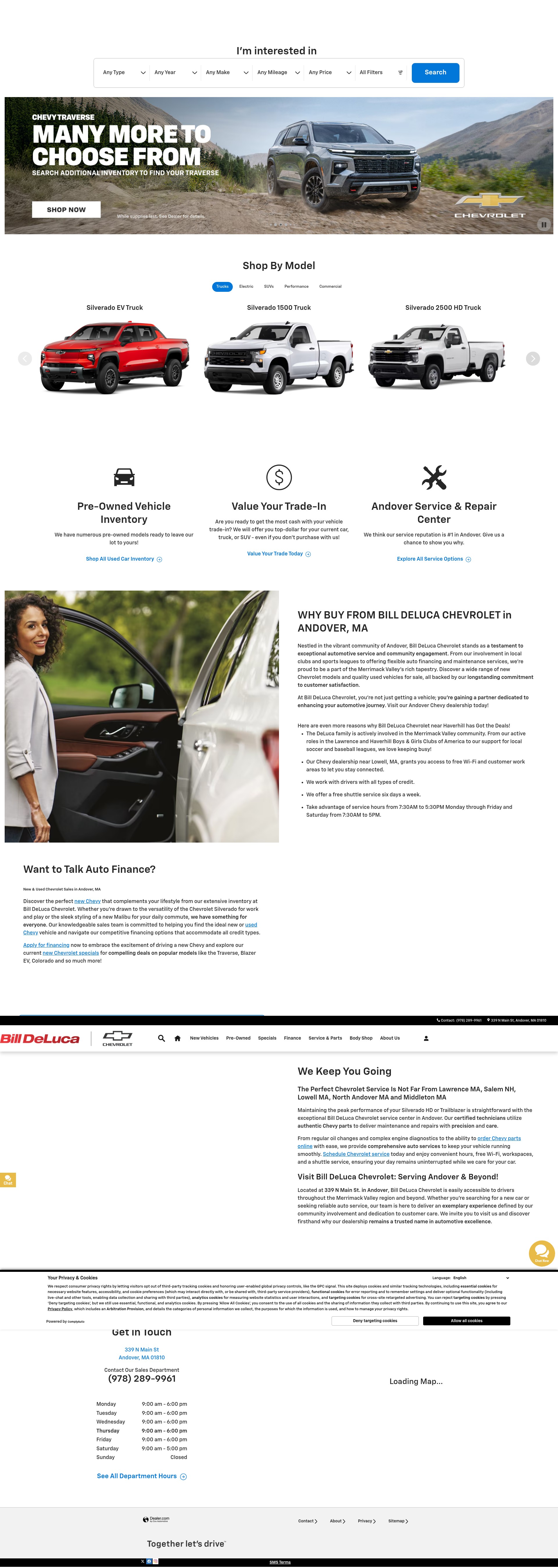 Screenshot of www.billdelucachevrolet.com