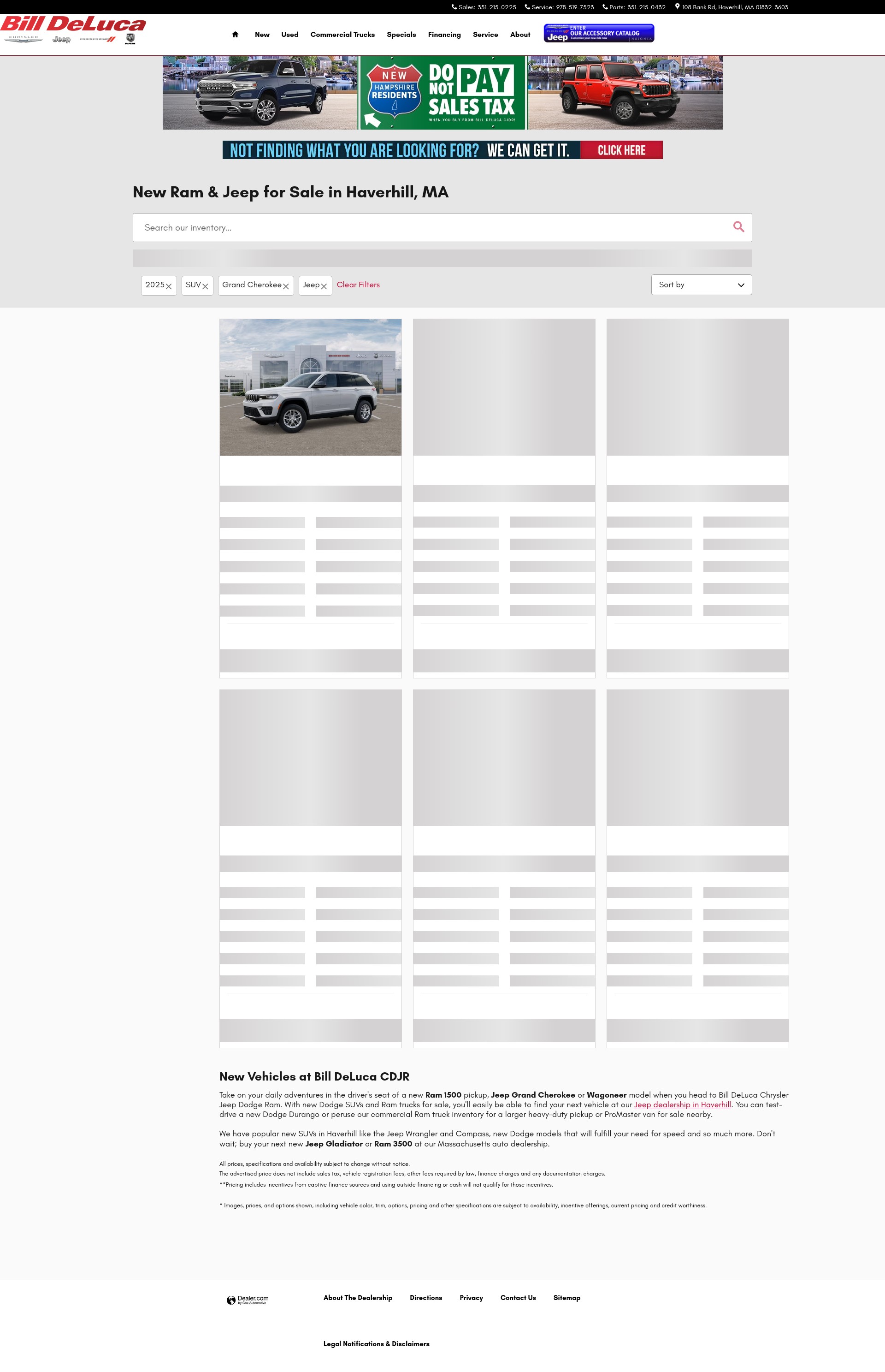 Screenshot of www.billdelucachryslerjeepdodge.net