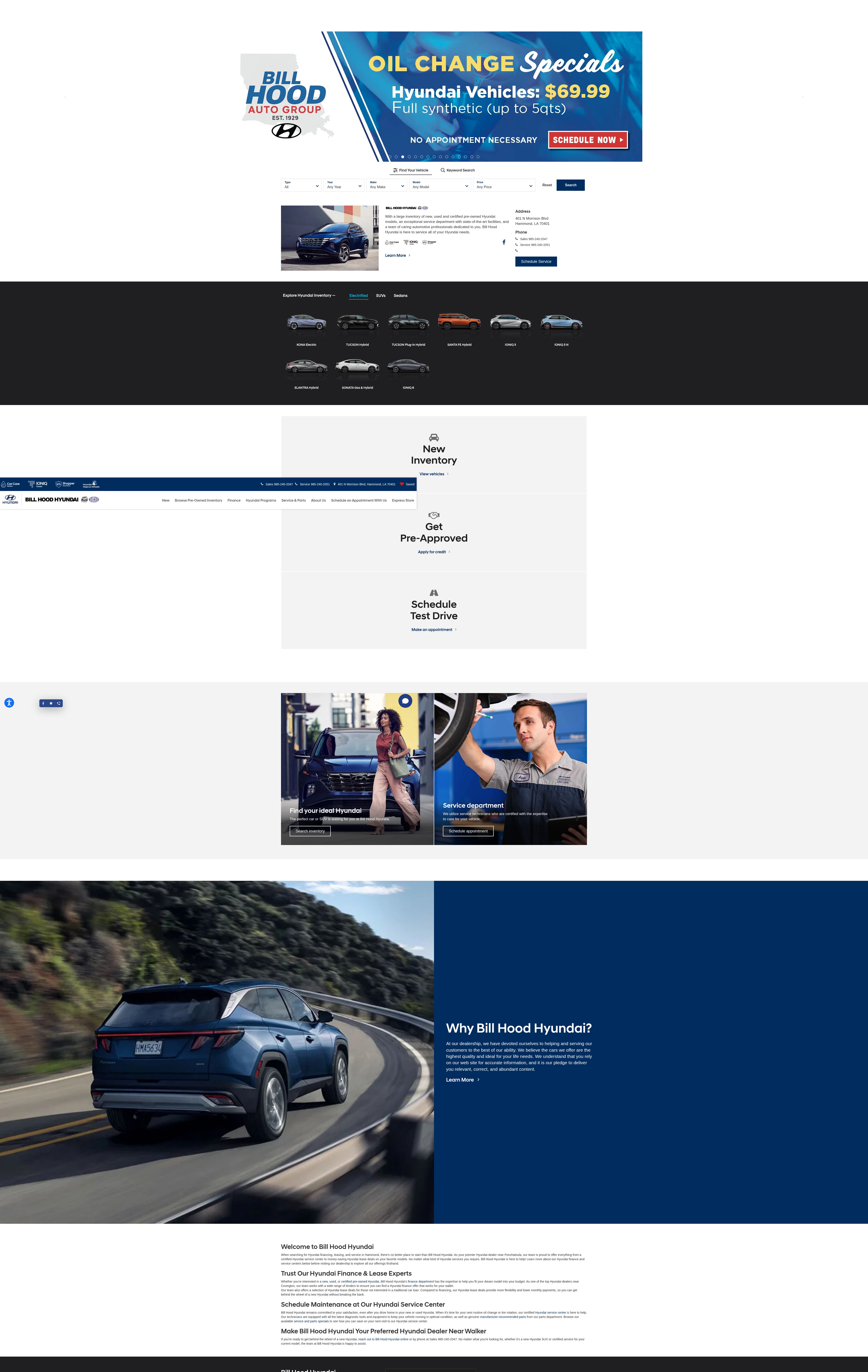 Screenshot of www.billhoodhyundai.com