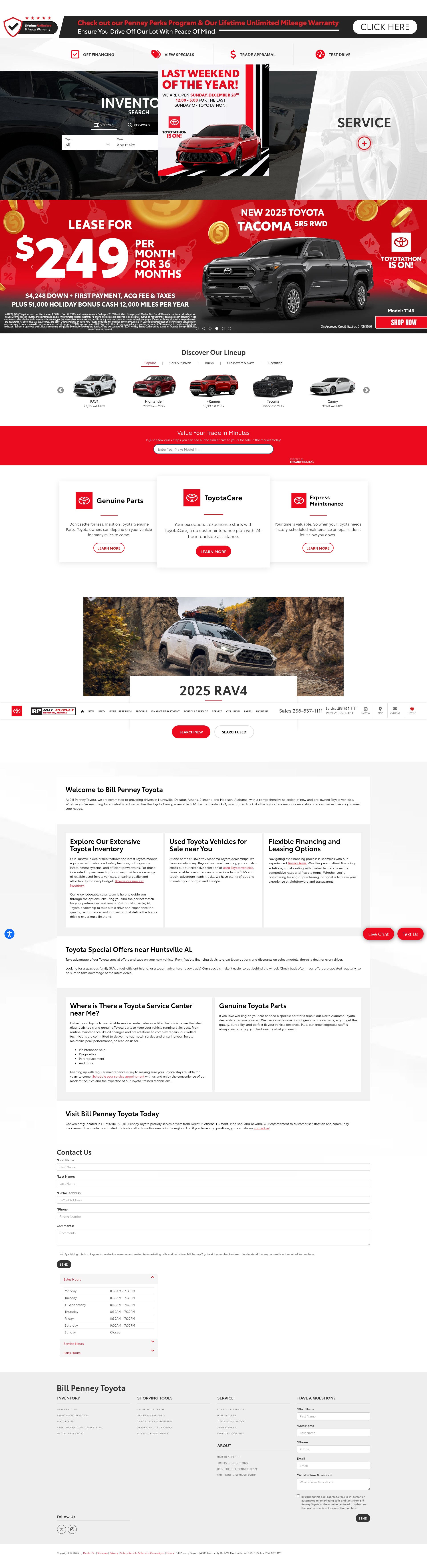 Screenshot of www.billpenneytoyota.com