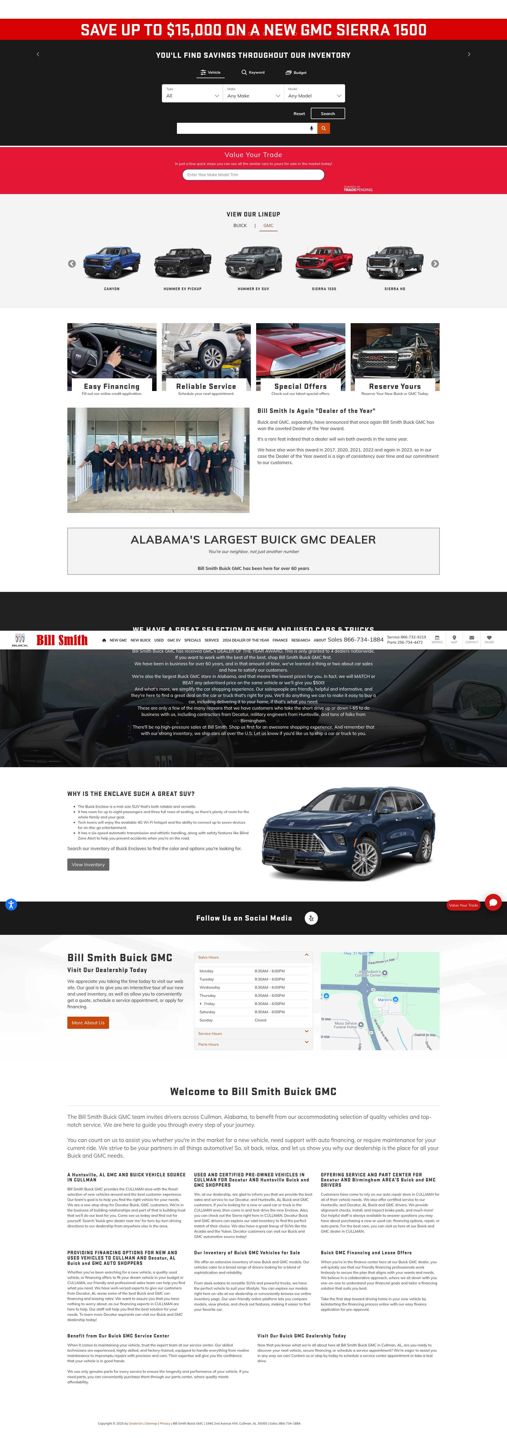 Screenshot of www.billsmithbuickgmc.com