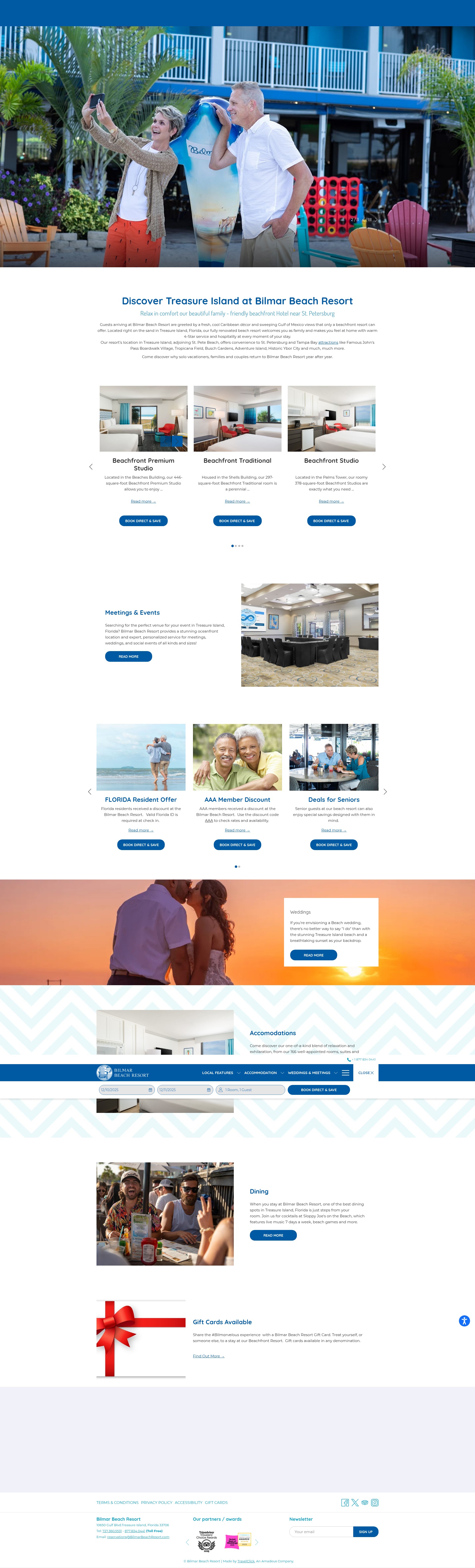 Screenshot of www.bilmarbeachresort.com