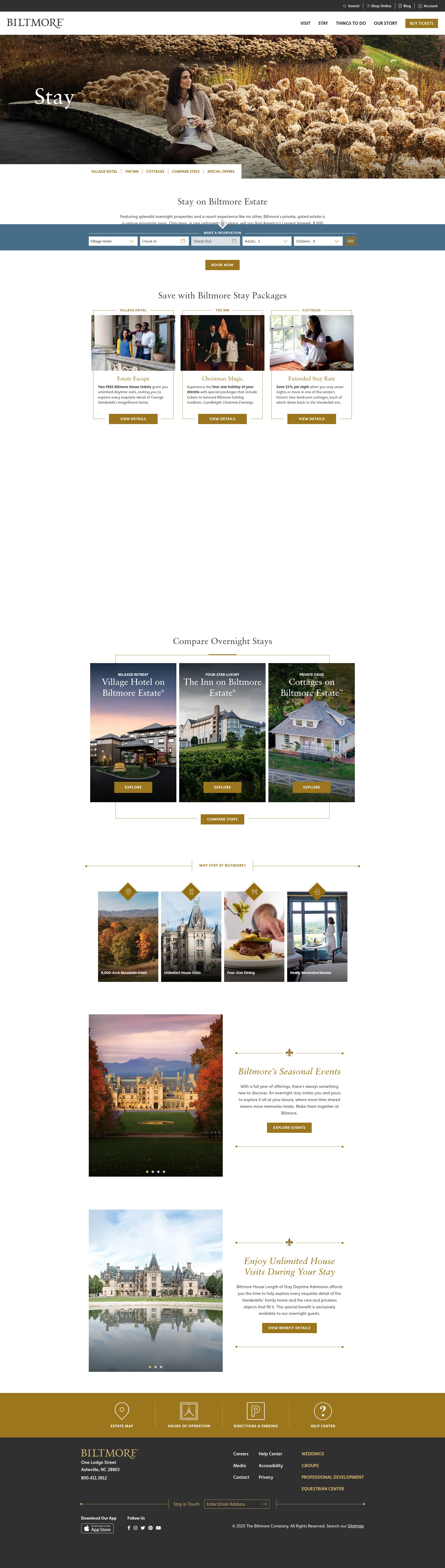 Screenshot of www.biltmore.com