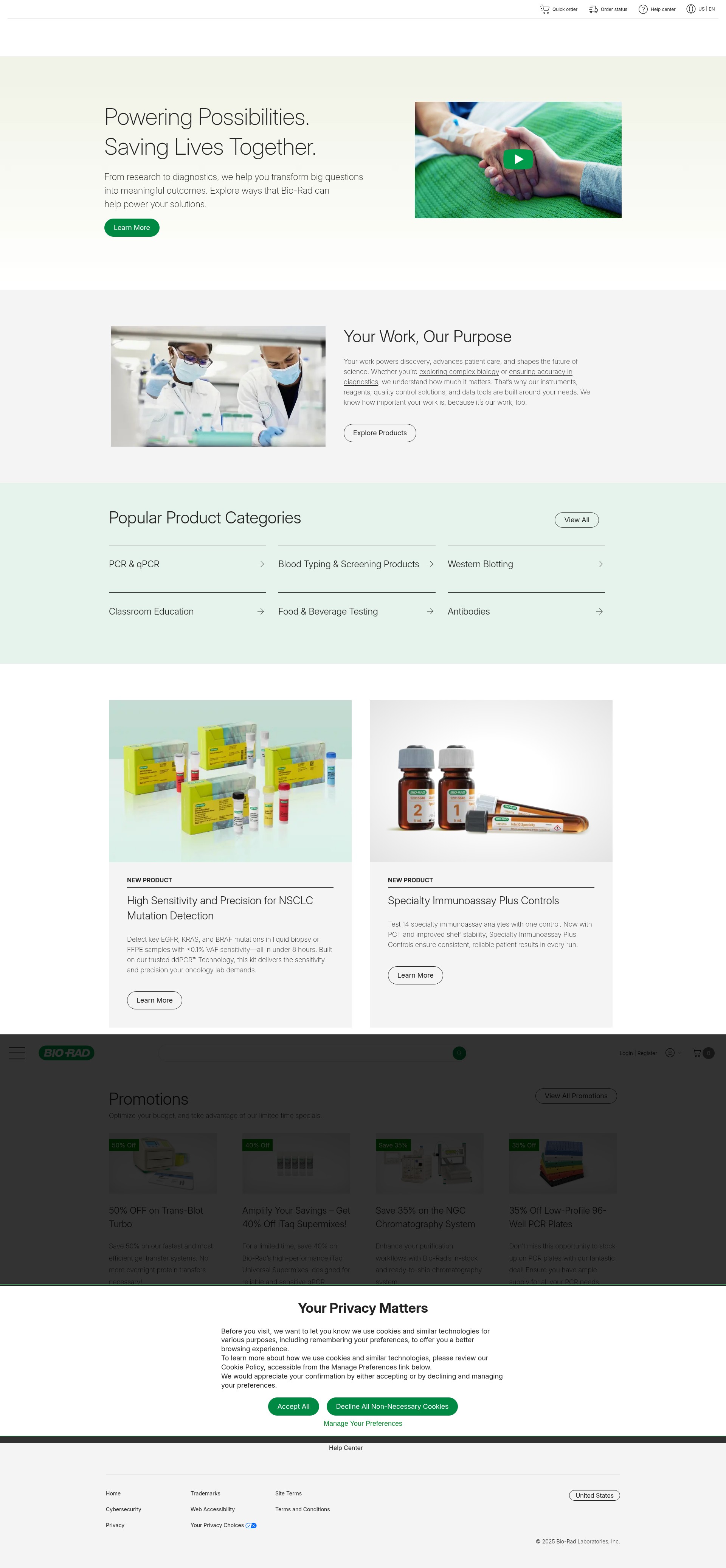 Screenshot of www.bio-rad.com