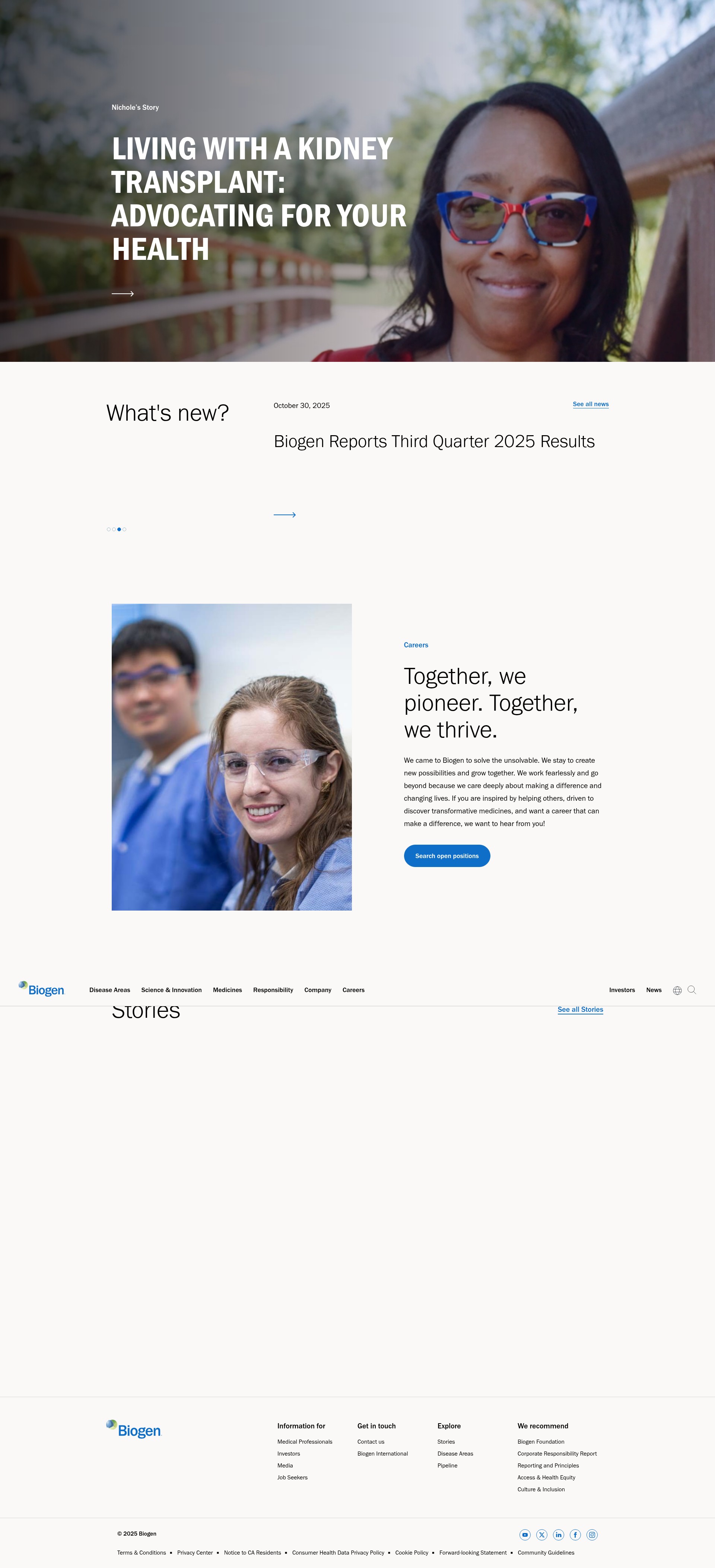 Screenshot of www.biogen.com