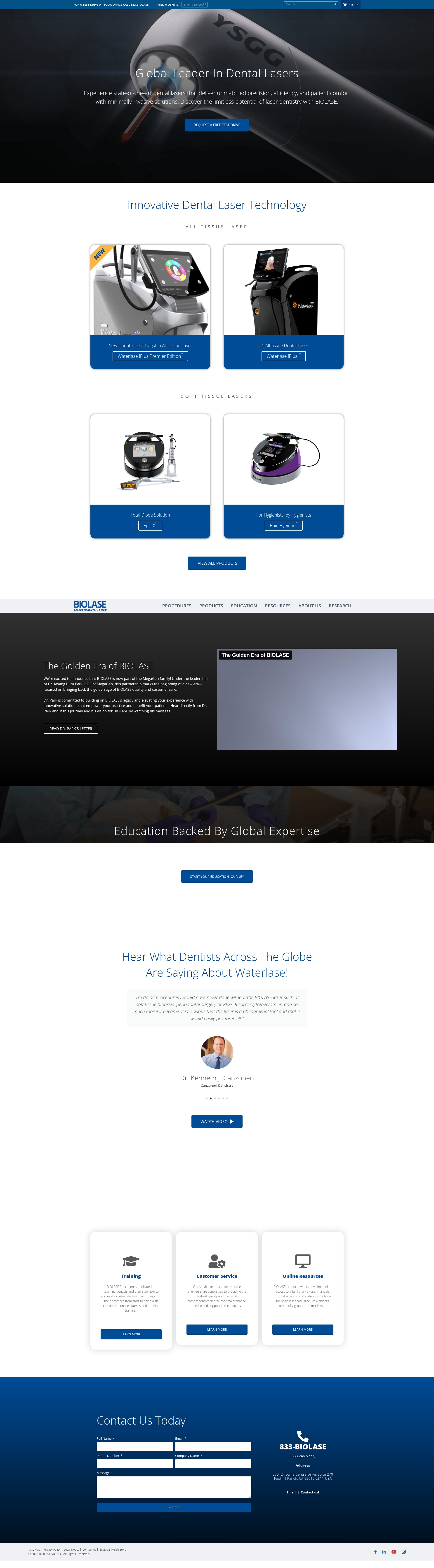 Screenshot of www.biolase.com