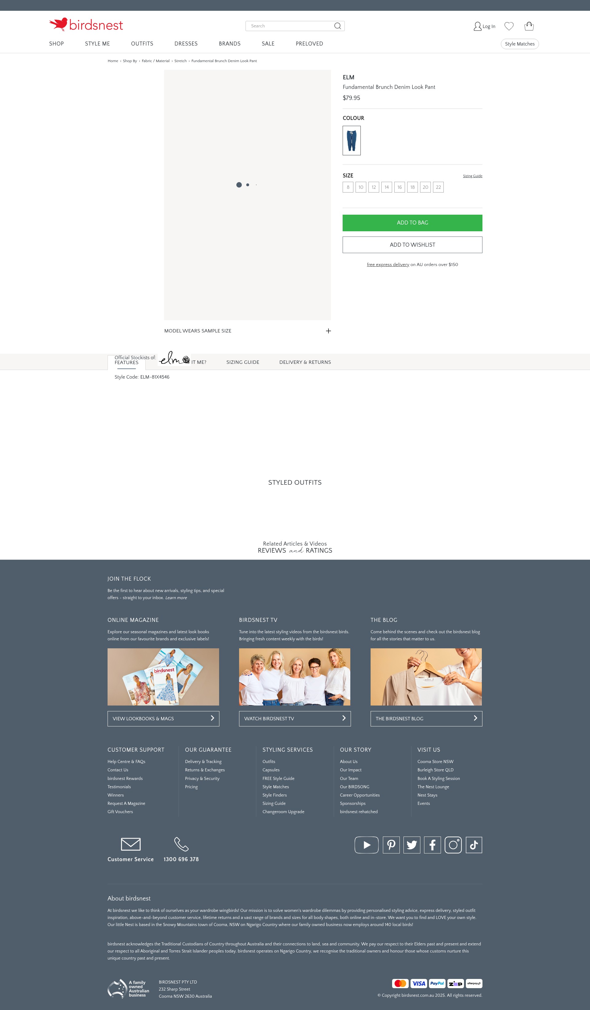 Screenshot of www.birdsnest.com.au