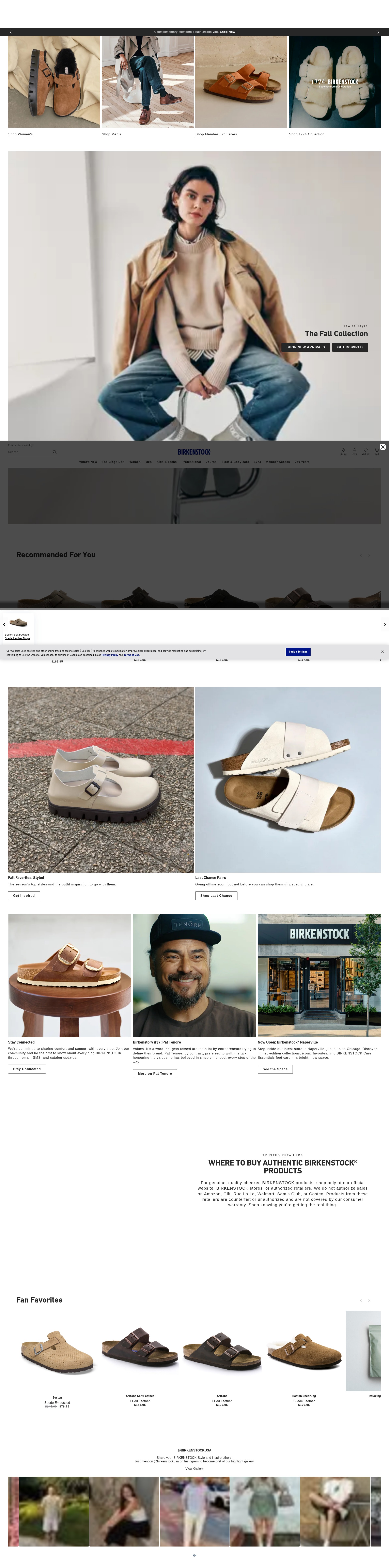 Screenshot of www.birkenstock.com