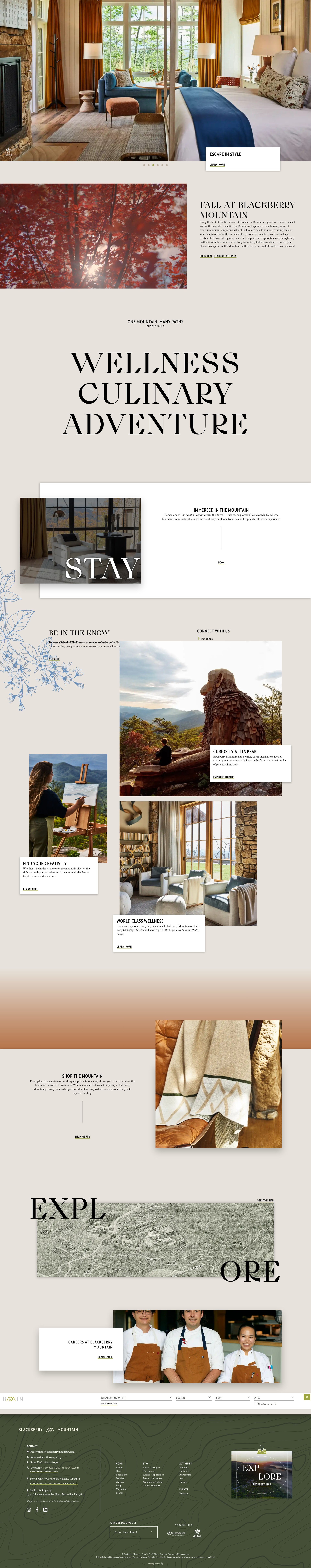 Screenshot of www.blackberrymountain.com