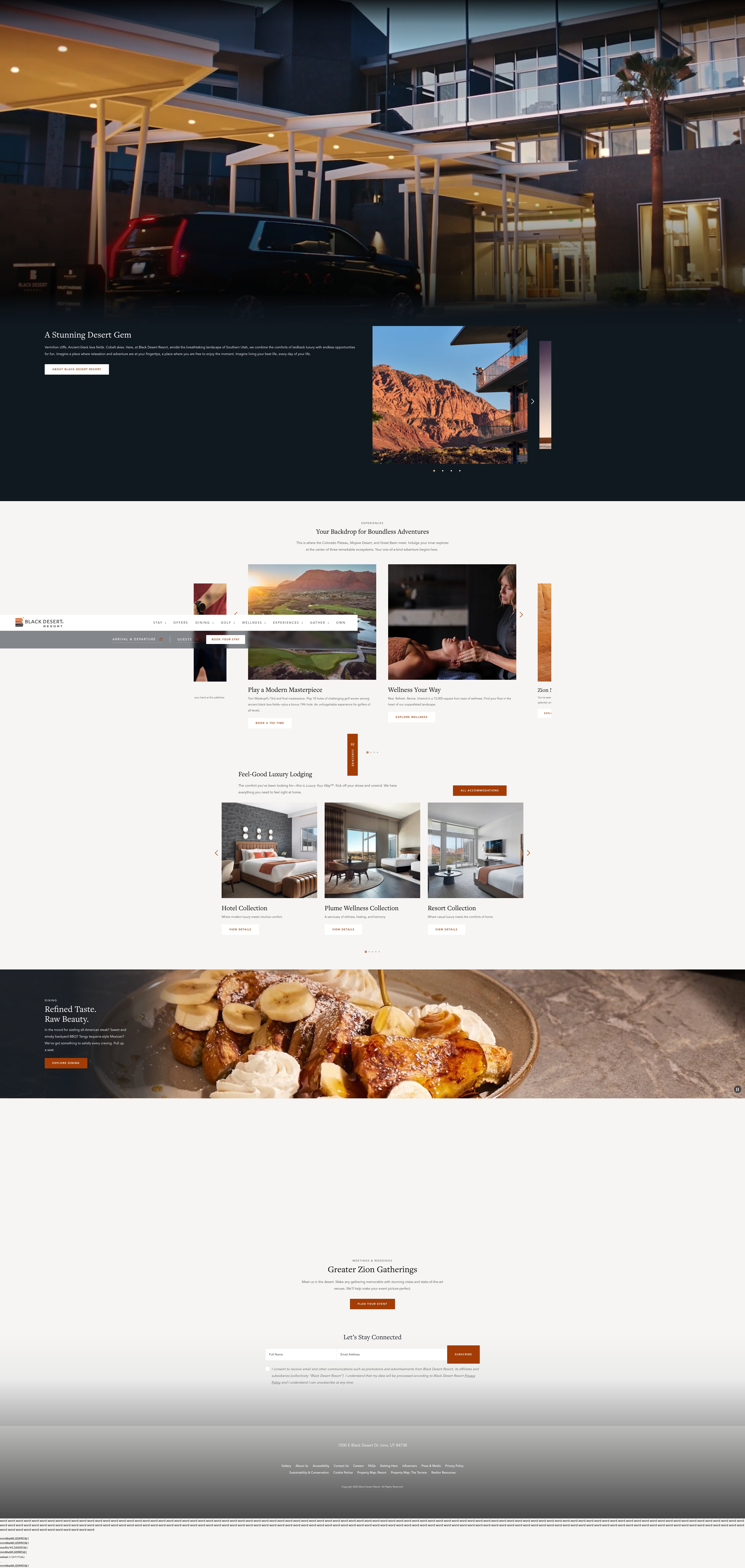 Screenshot of www.blackdesertresort.com