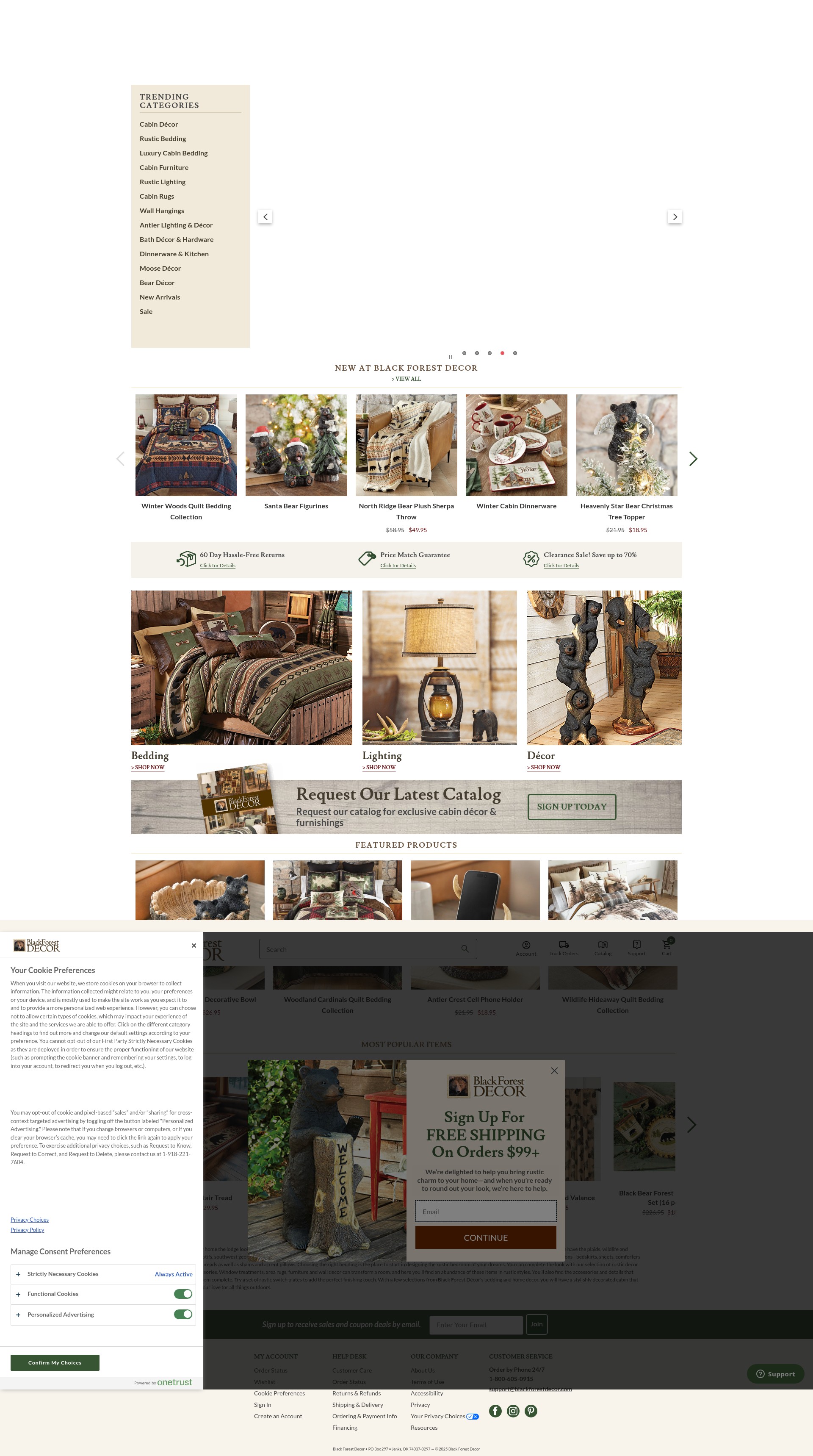 Screenshot of www.blackforestdecor.com
