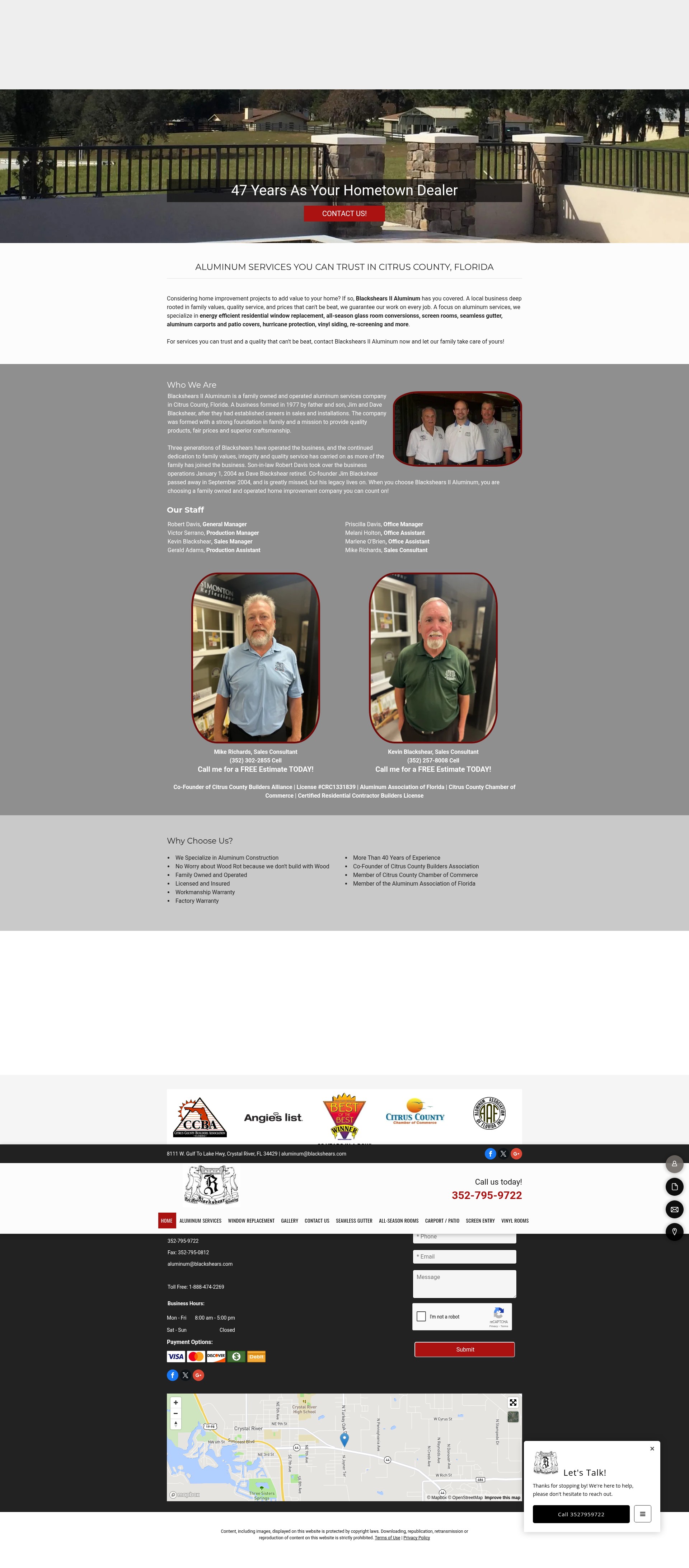 Screenshot of www.blackshears.com