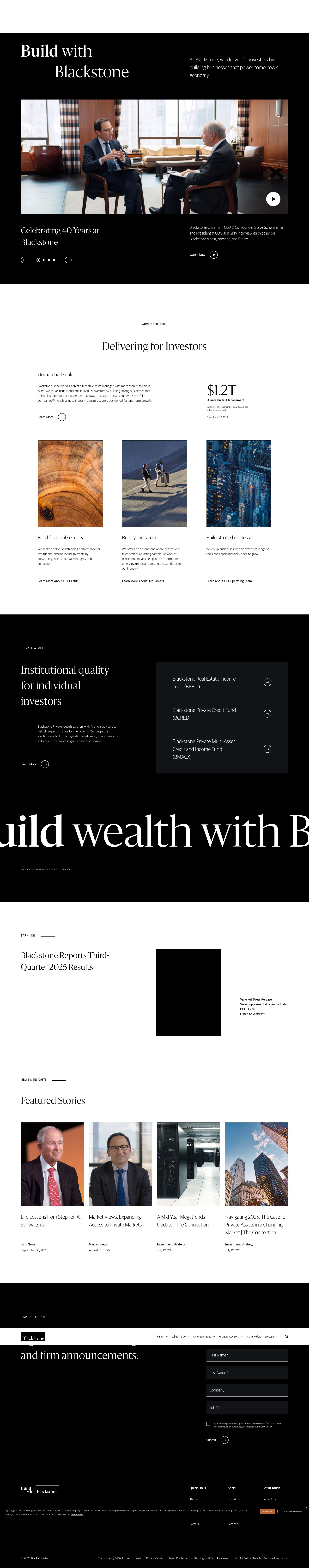 Screenshot of www.blackstone.com