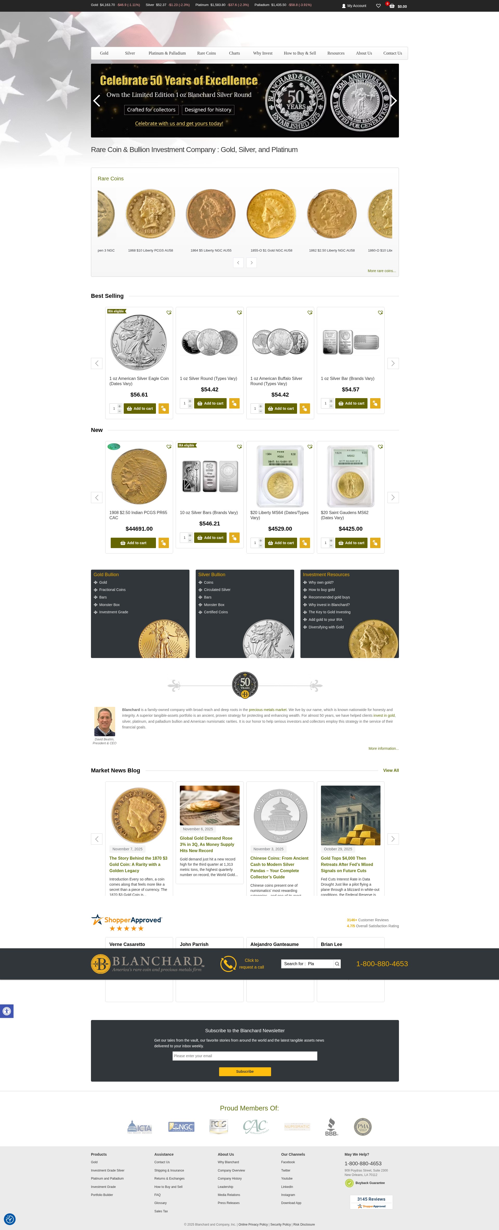 Screenshot of www.blanchardgold.com
