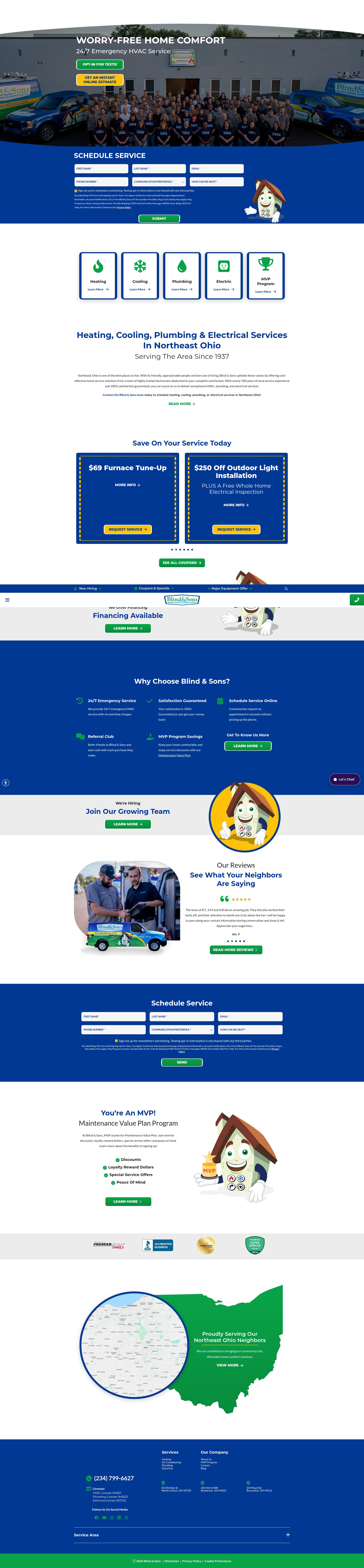 Screenshot of www.blindandsons.com