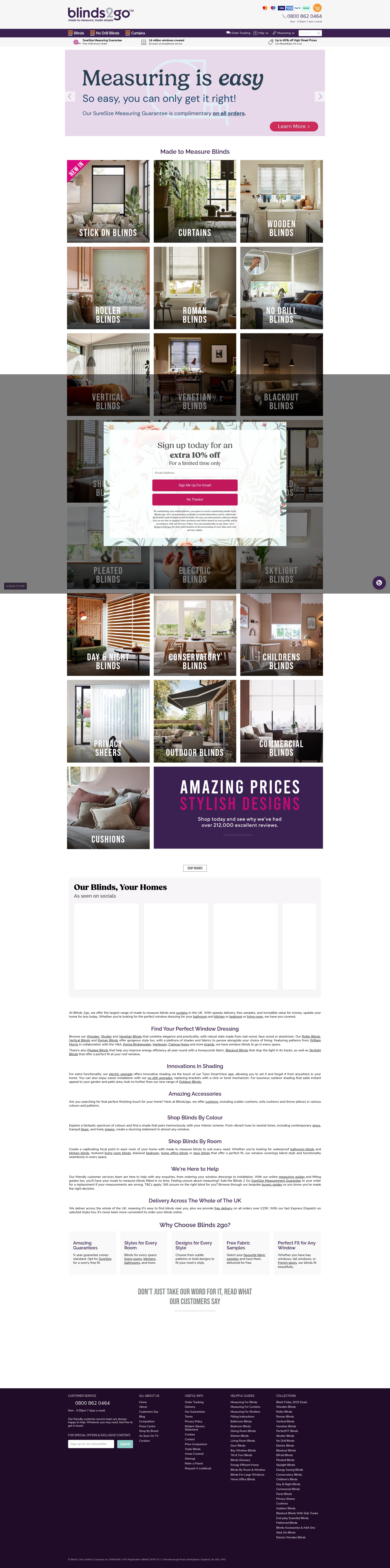 Screenshot of www.blinds-2go.co.uk