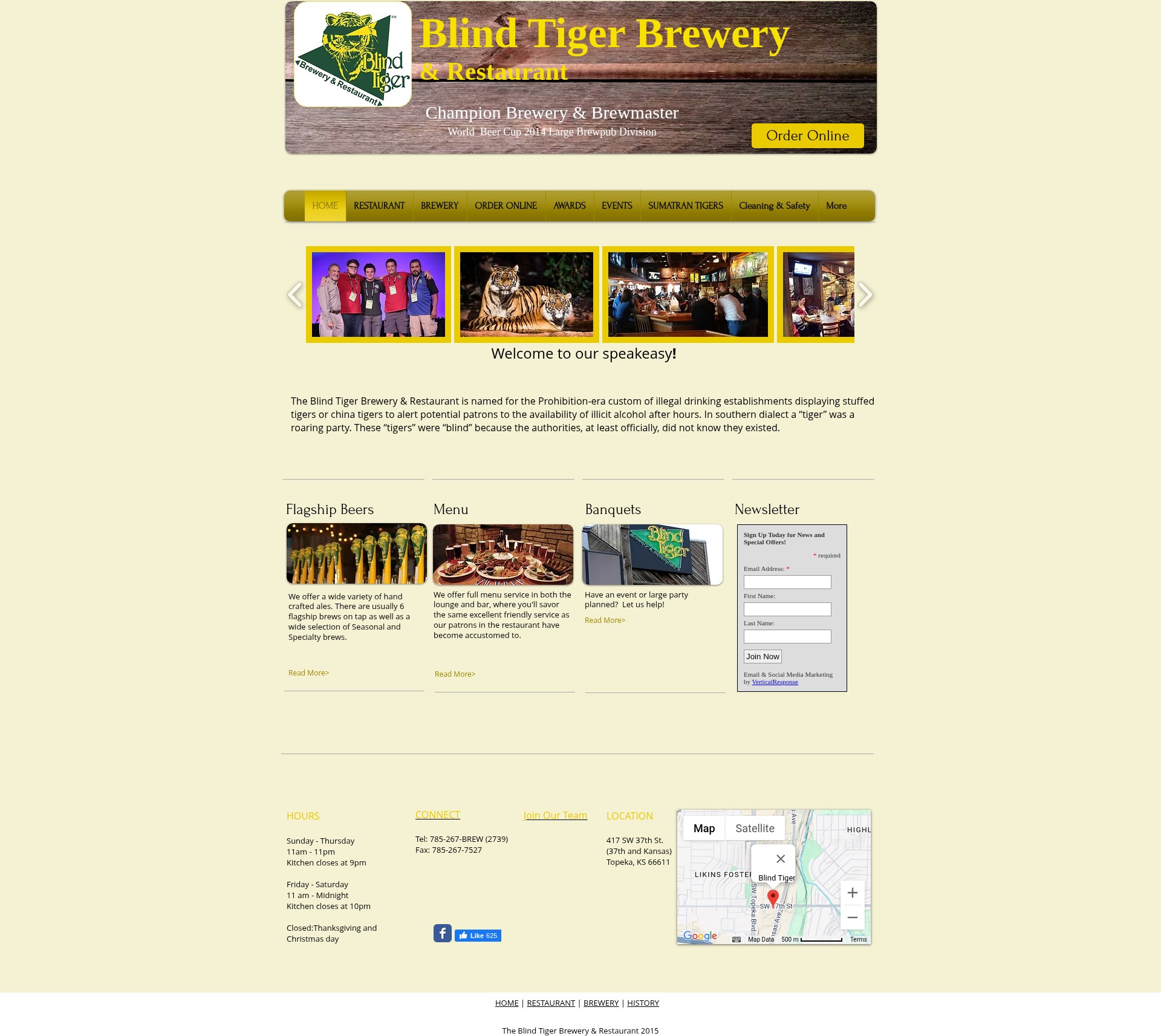 Screenshot of www.blindtiger.com