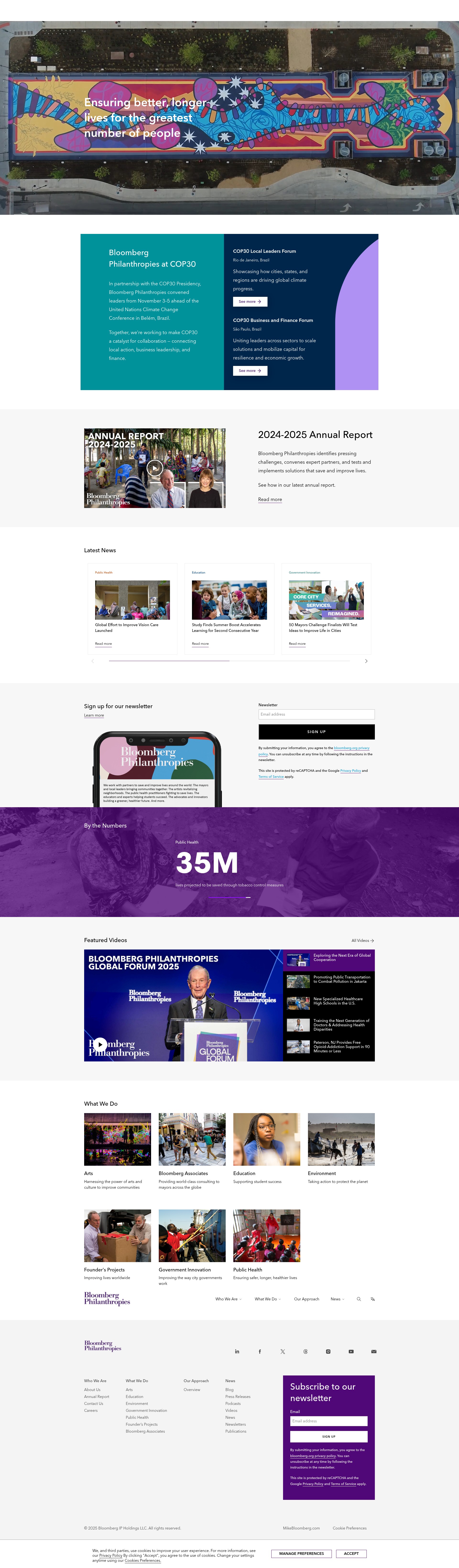 Screenshot of www.bloomberg.org