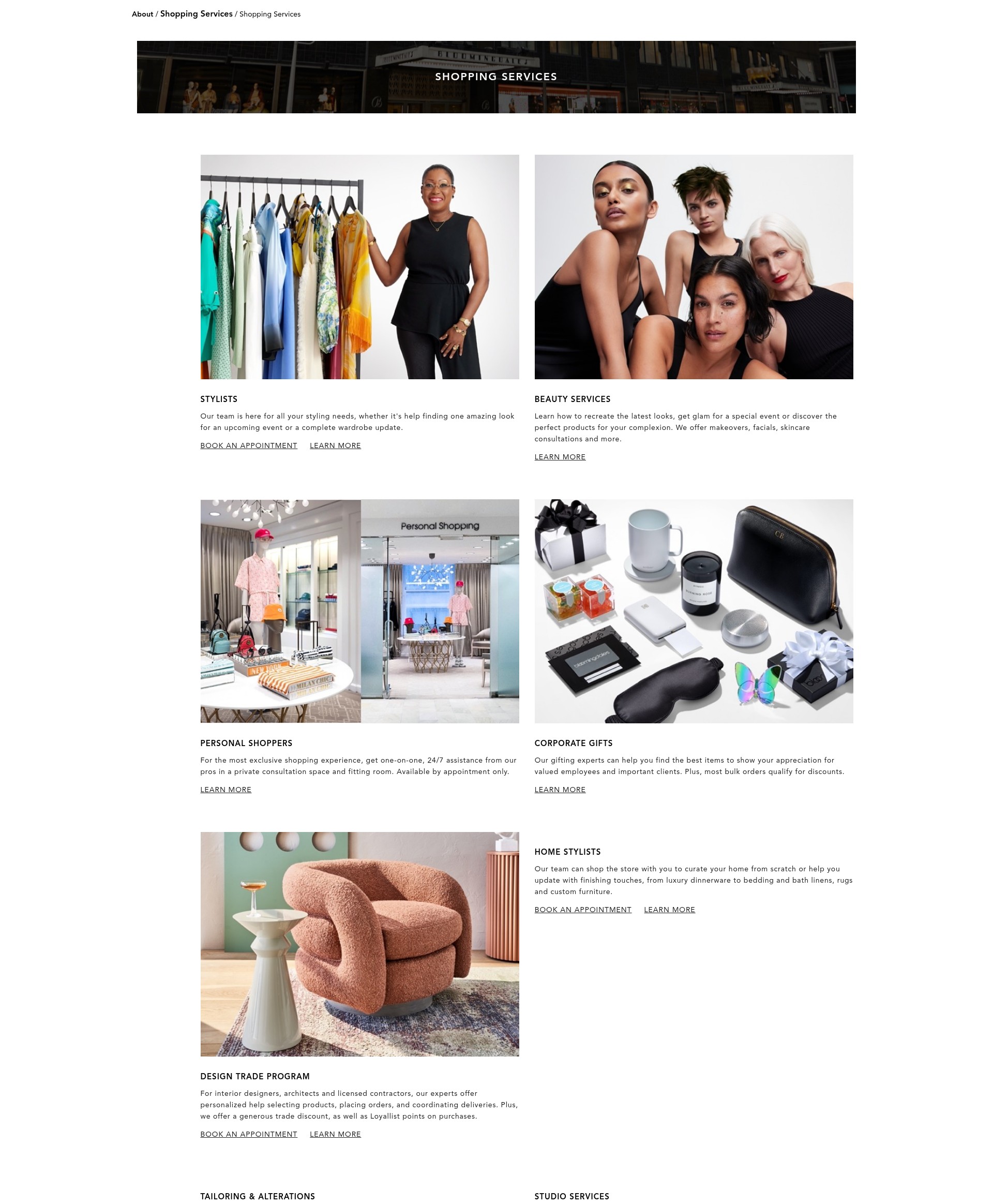 Screenshot of www.bloomingdales.com