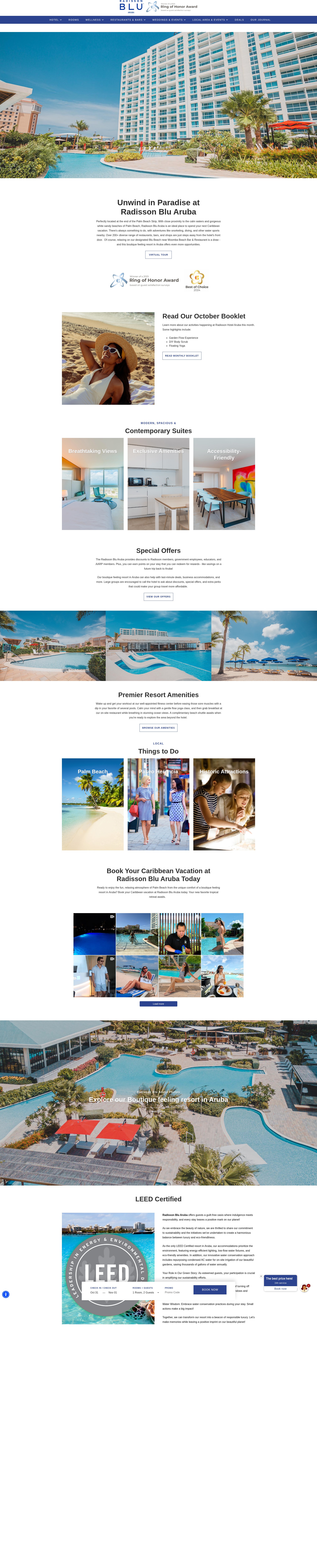 Screenshot of www.bluaruba.com