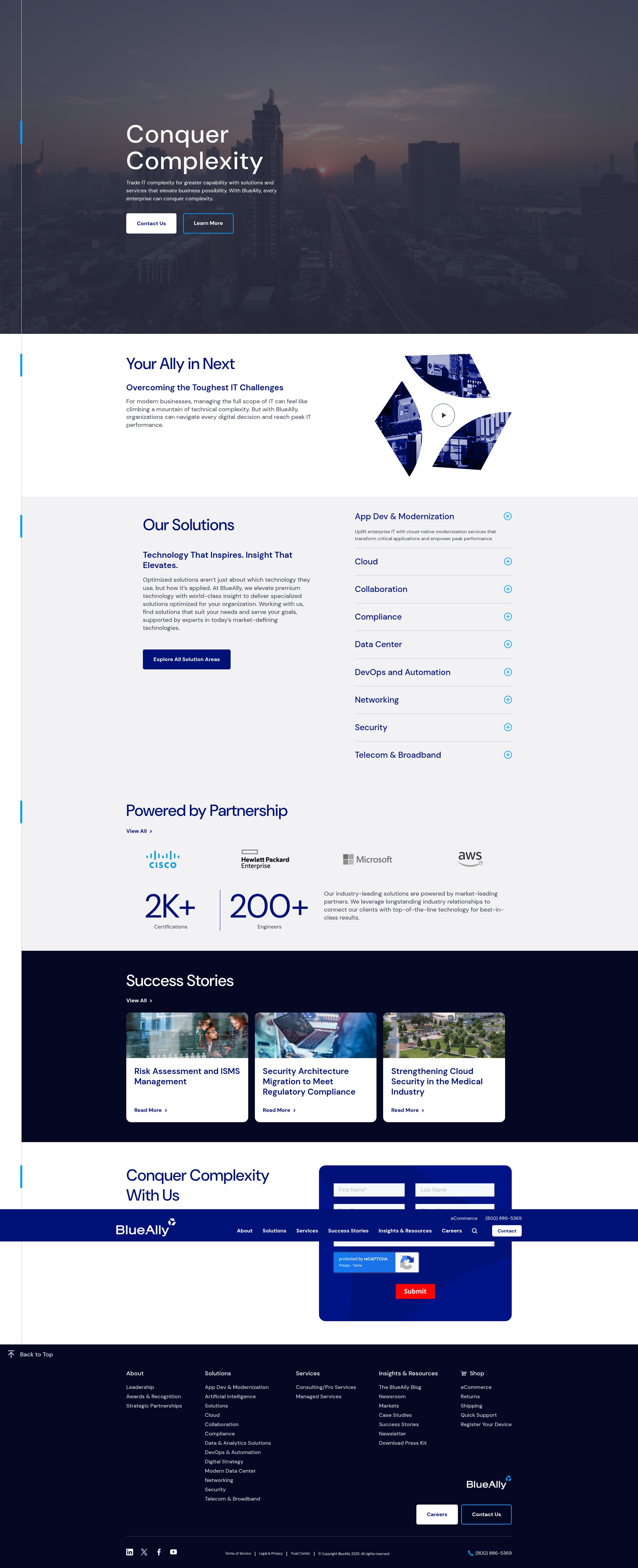 Screenshot of www.blueally.com