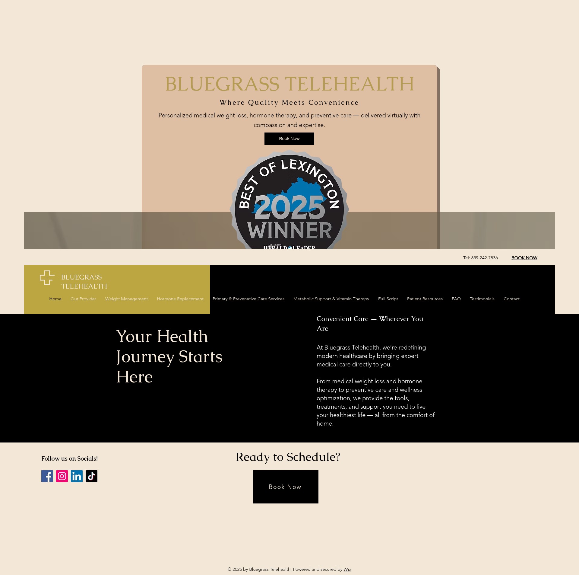 Screenshot of www.bluegrasstelehealth.com