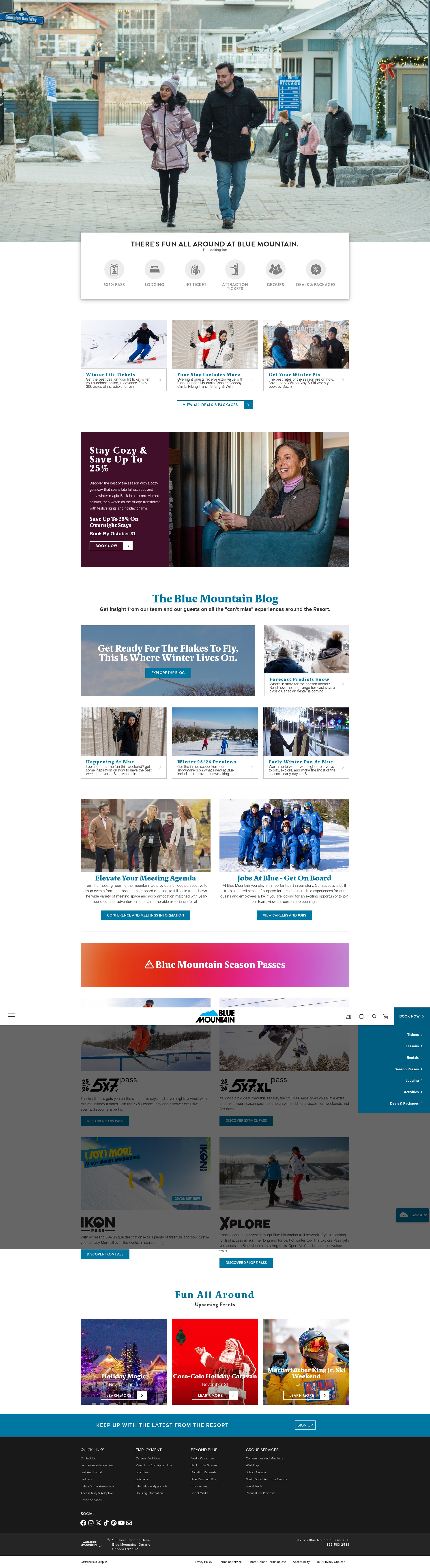 Screenshot of www.bluemountain.ca