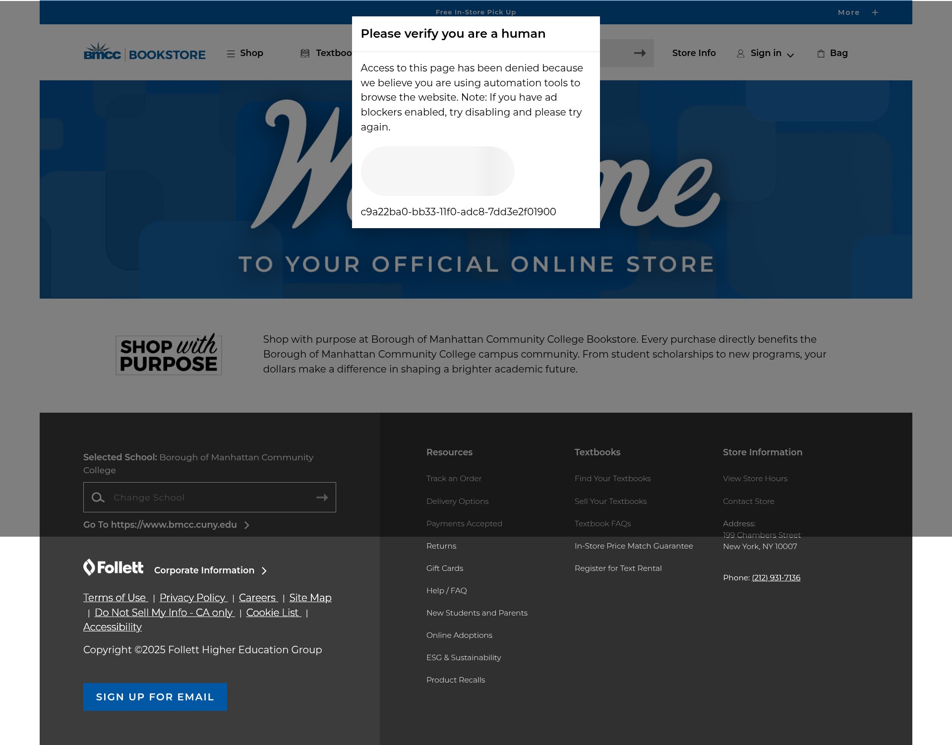 Screenshot of www.bmcc.cuny.edu