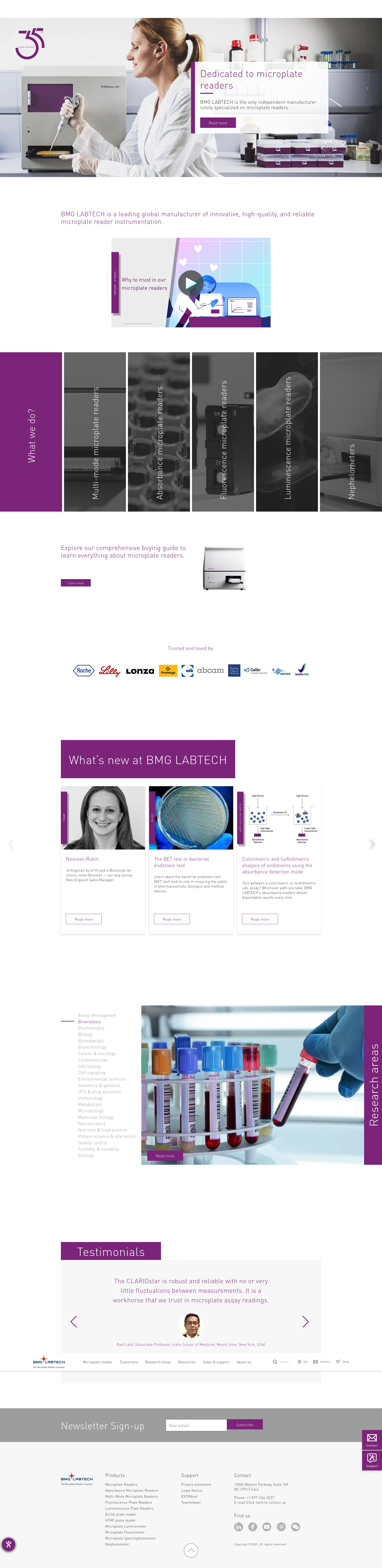Screenshot of www.bmglabtech.com