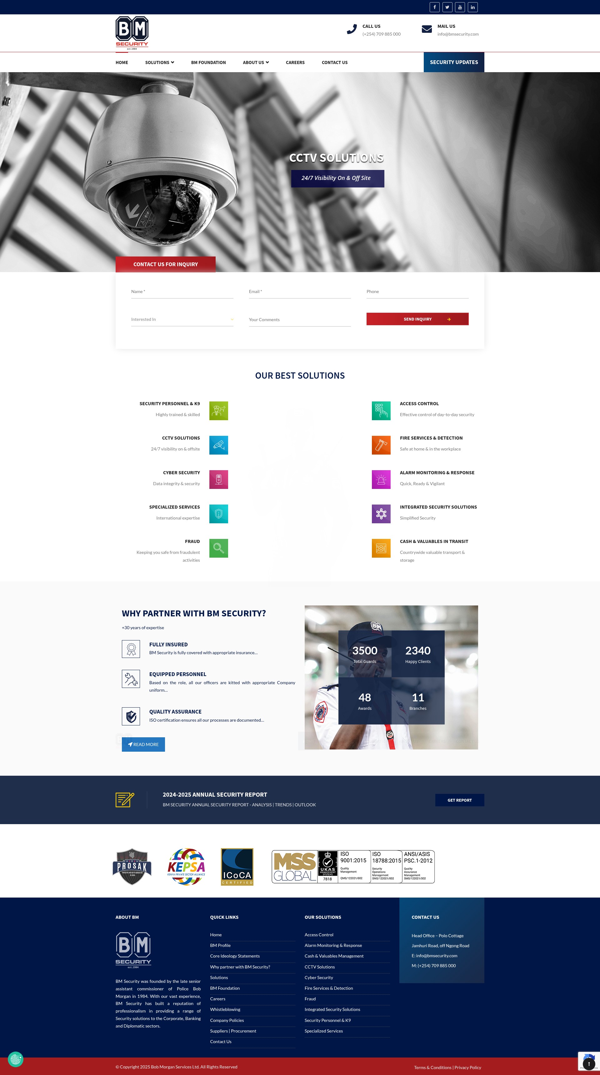 Screenshot of www.bmsecurity.com