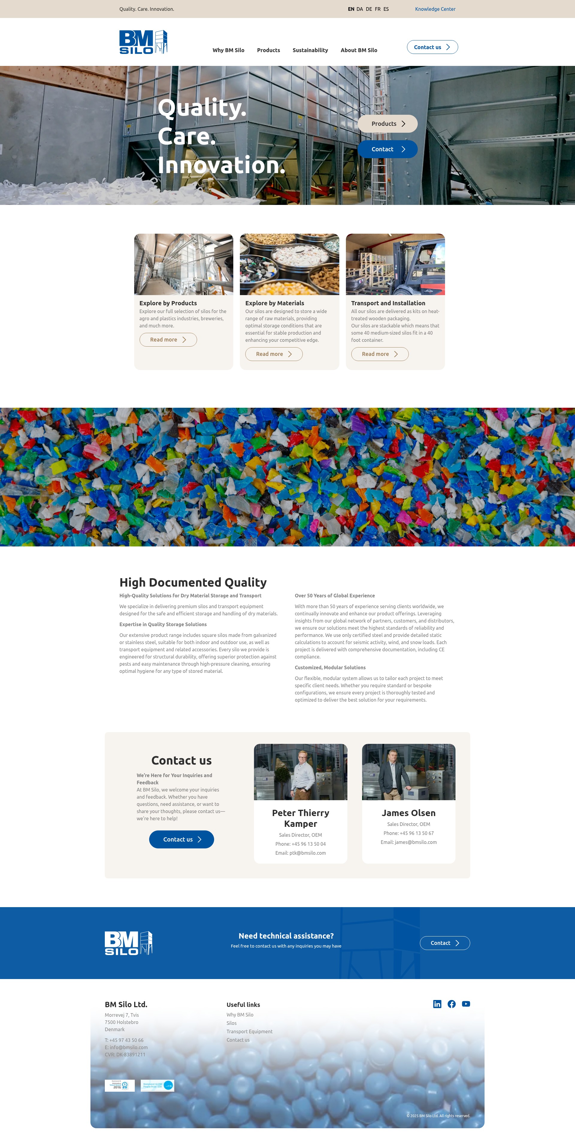 Screenshot of www.bmsilo.com