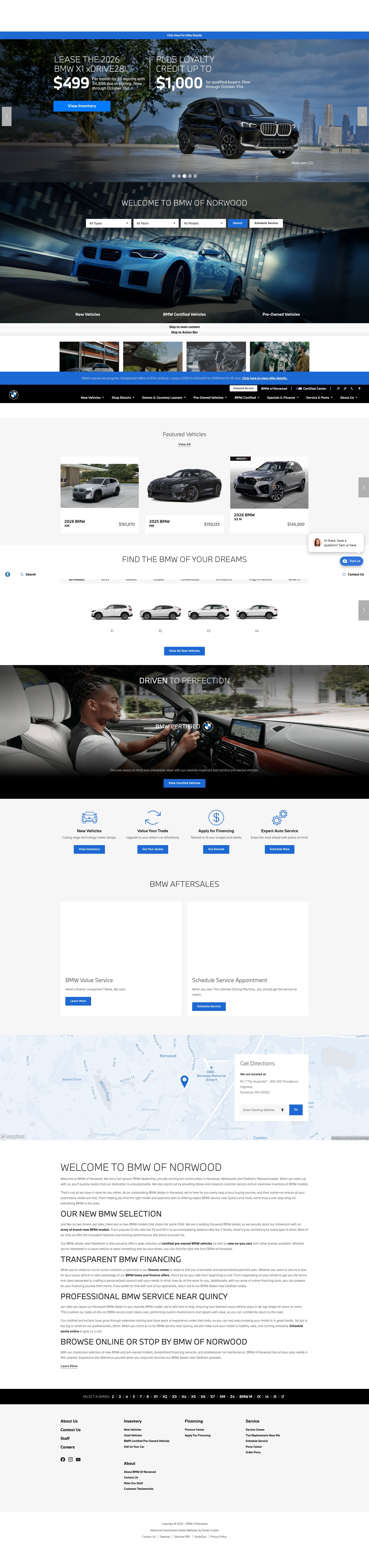 Screenshot of www.bmwnorwood.com