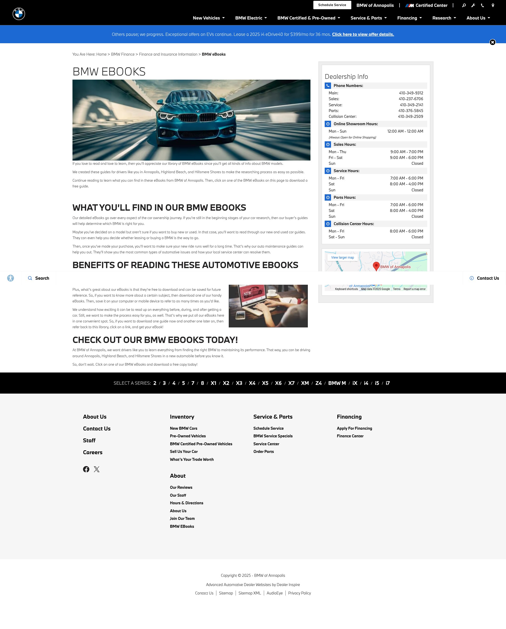 Screenshot of www.bmwofannapolis.com