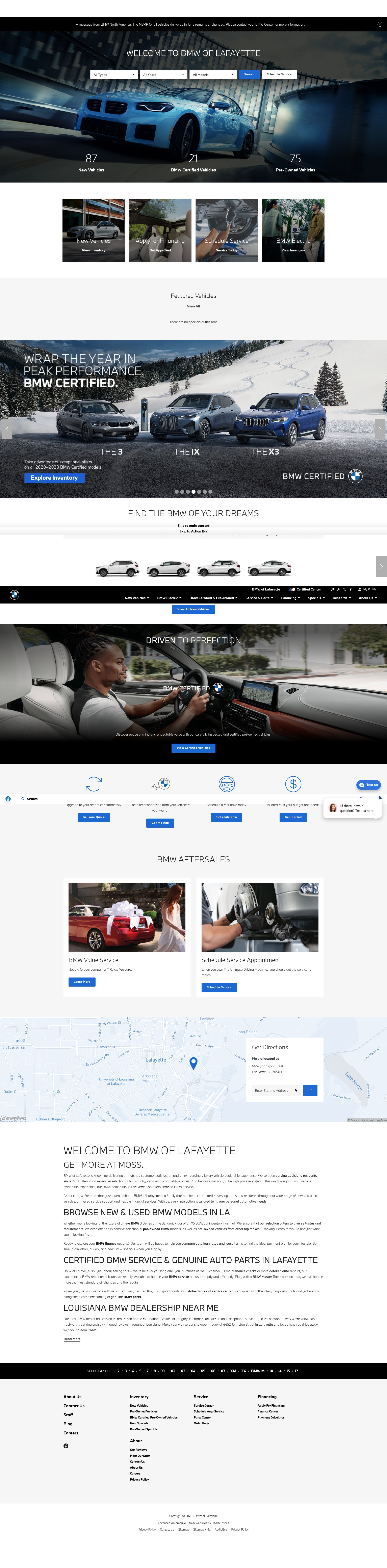 Screenshot of www.bmwoflafayettela.com