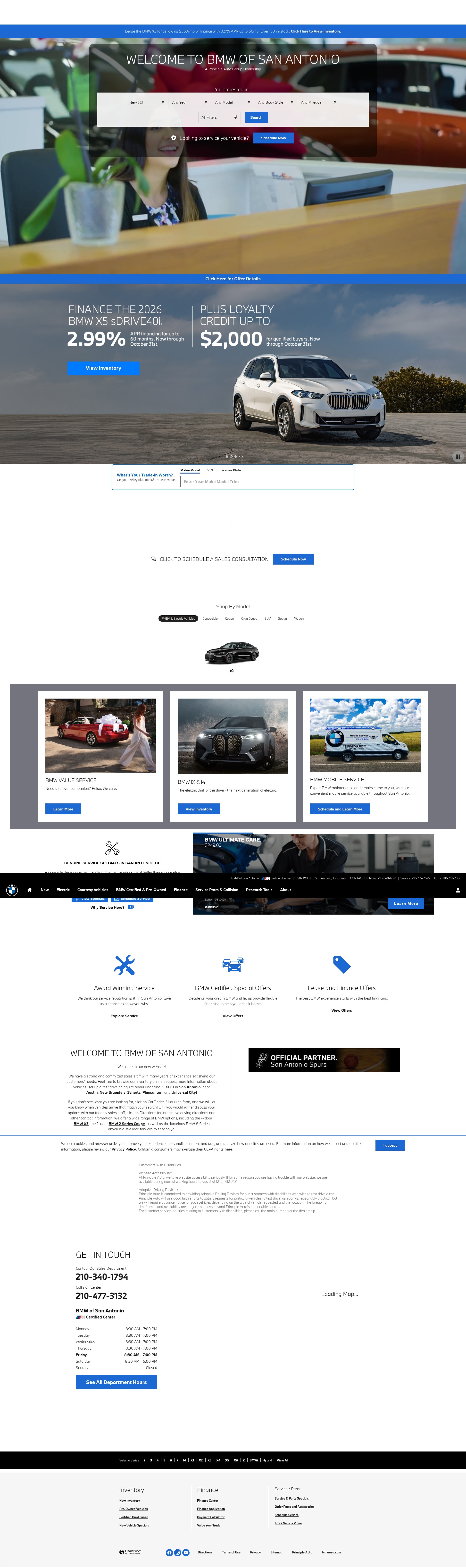 Screenshot of www.bmwofsanantonio.com