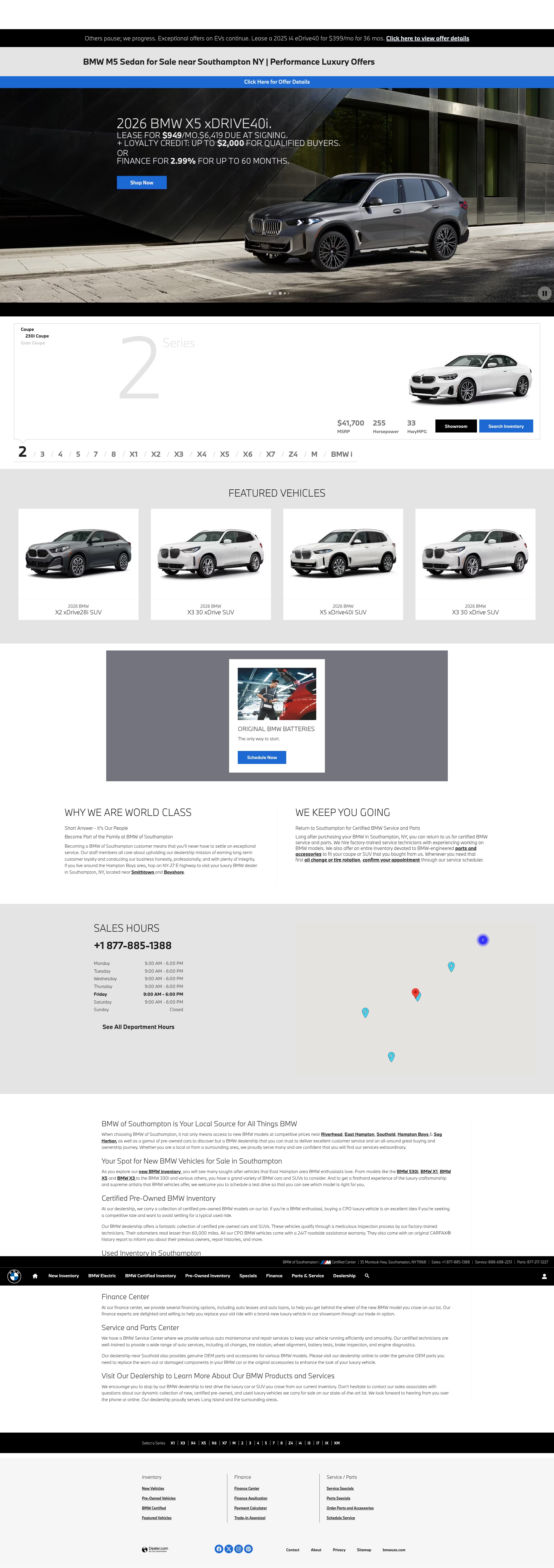 Screenshot of www.bmwofsouthampton.com
