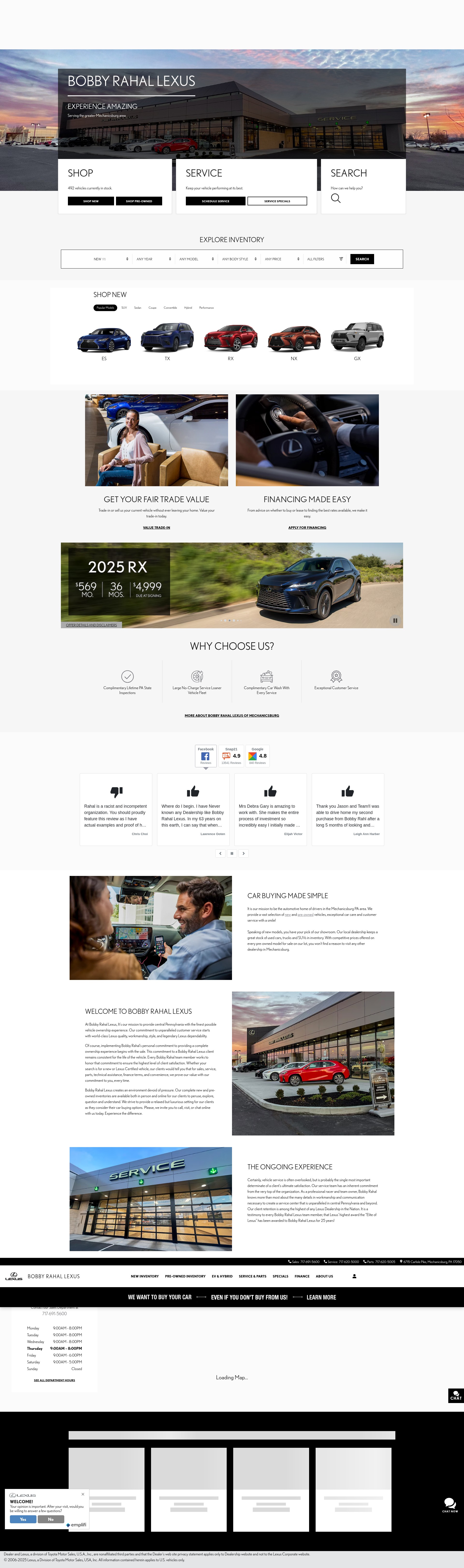 Screenshot of www.bobbyrahallexus.com