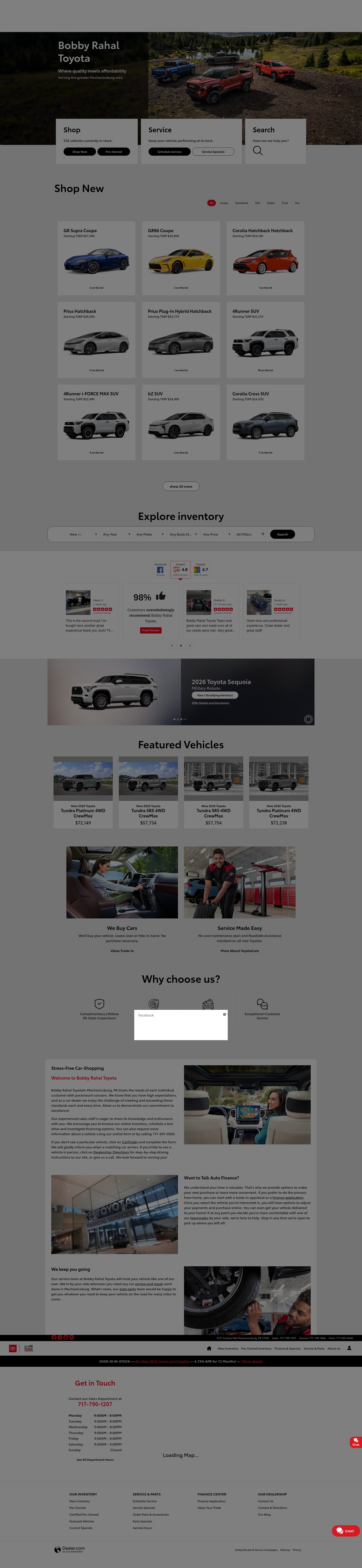 Screenshot of www.bobbyrahaltoyota.com