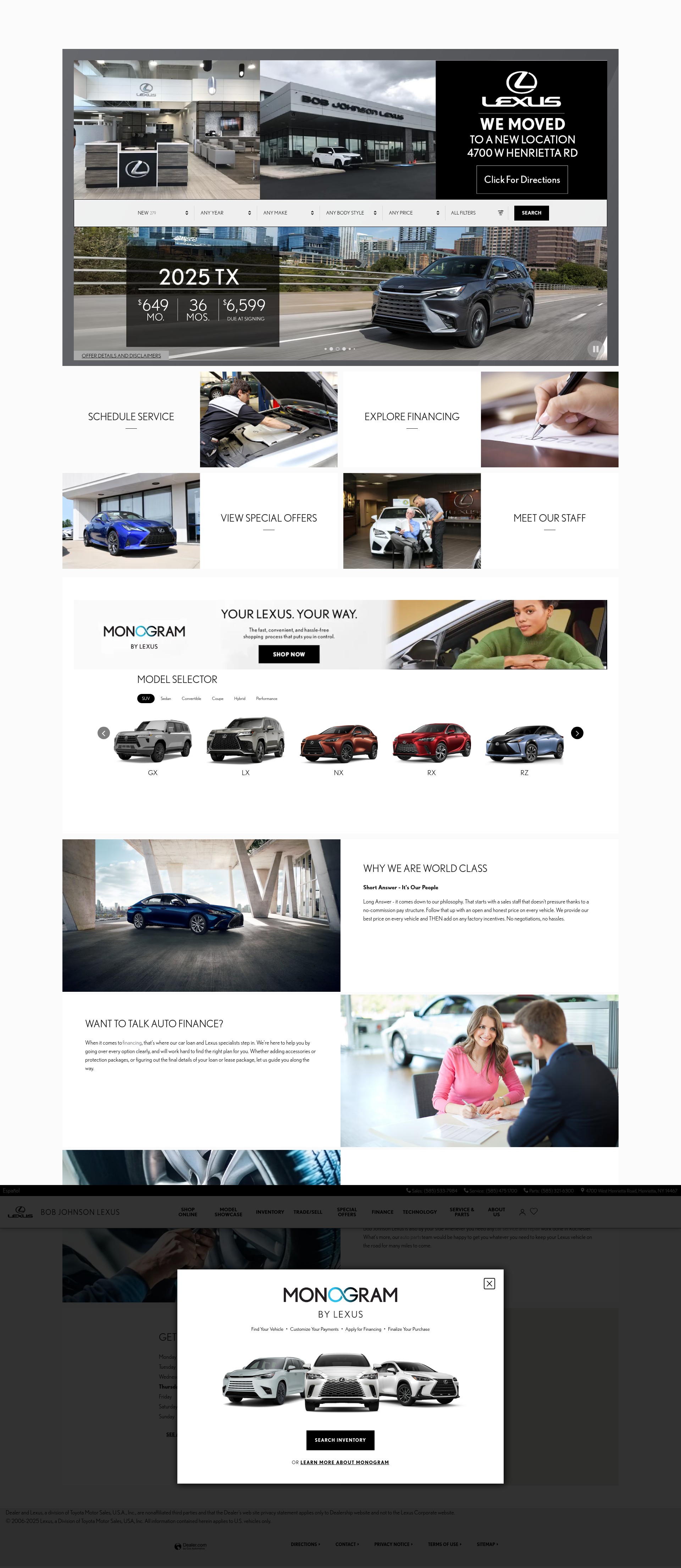 Screenshot of www.bobjohnsonlexus.com