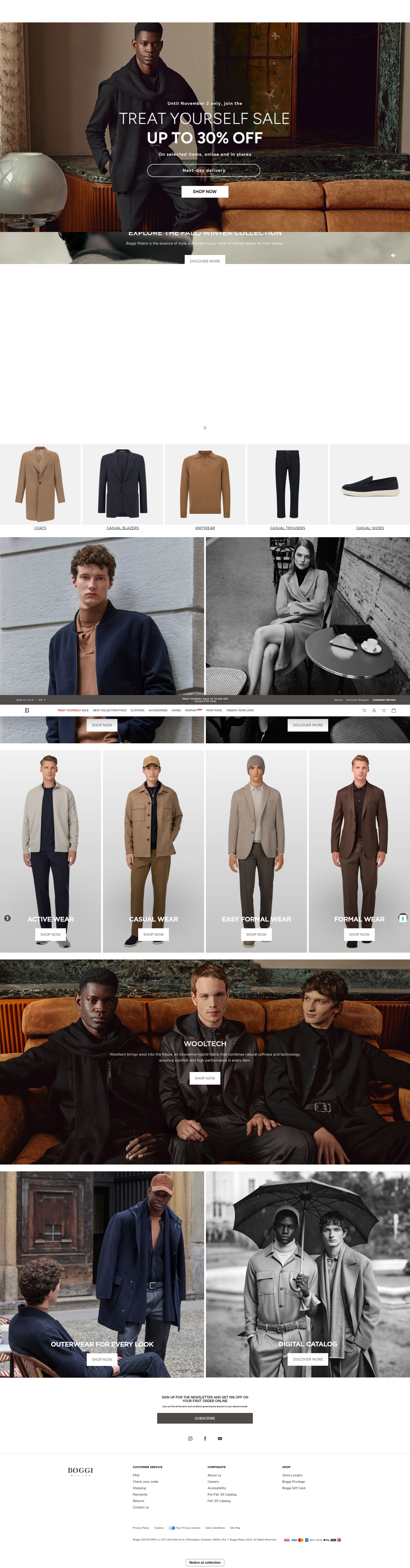 Screenshot of www.boggi.com