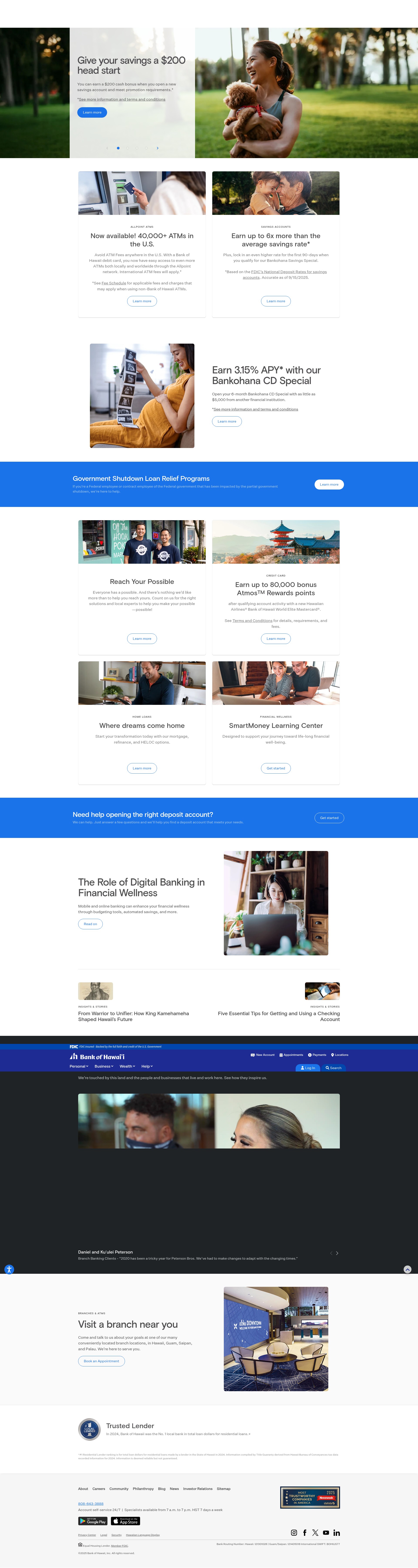 Screenshot of www.boh.com