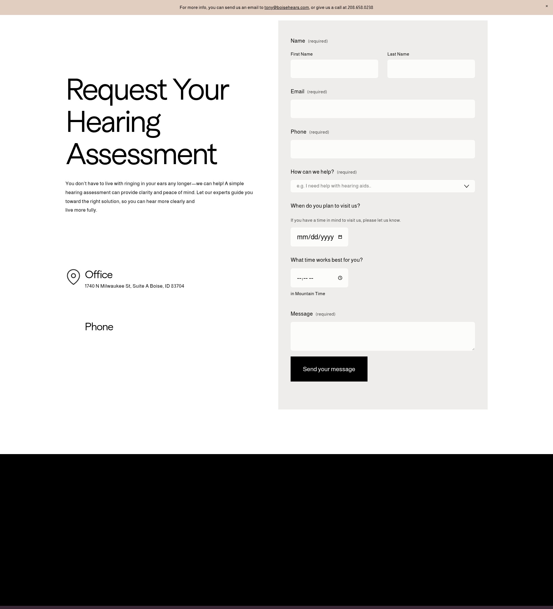 Screenshot of www.boisehears.com