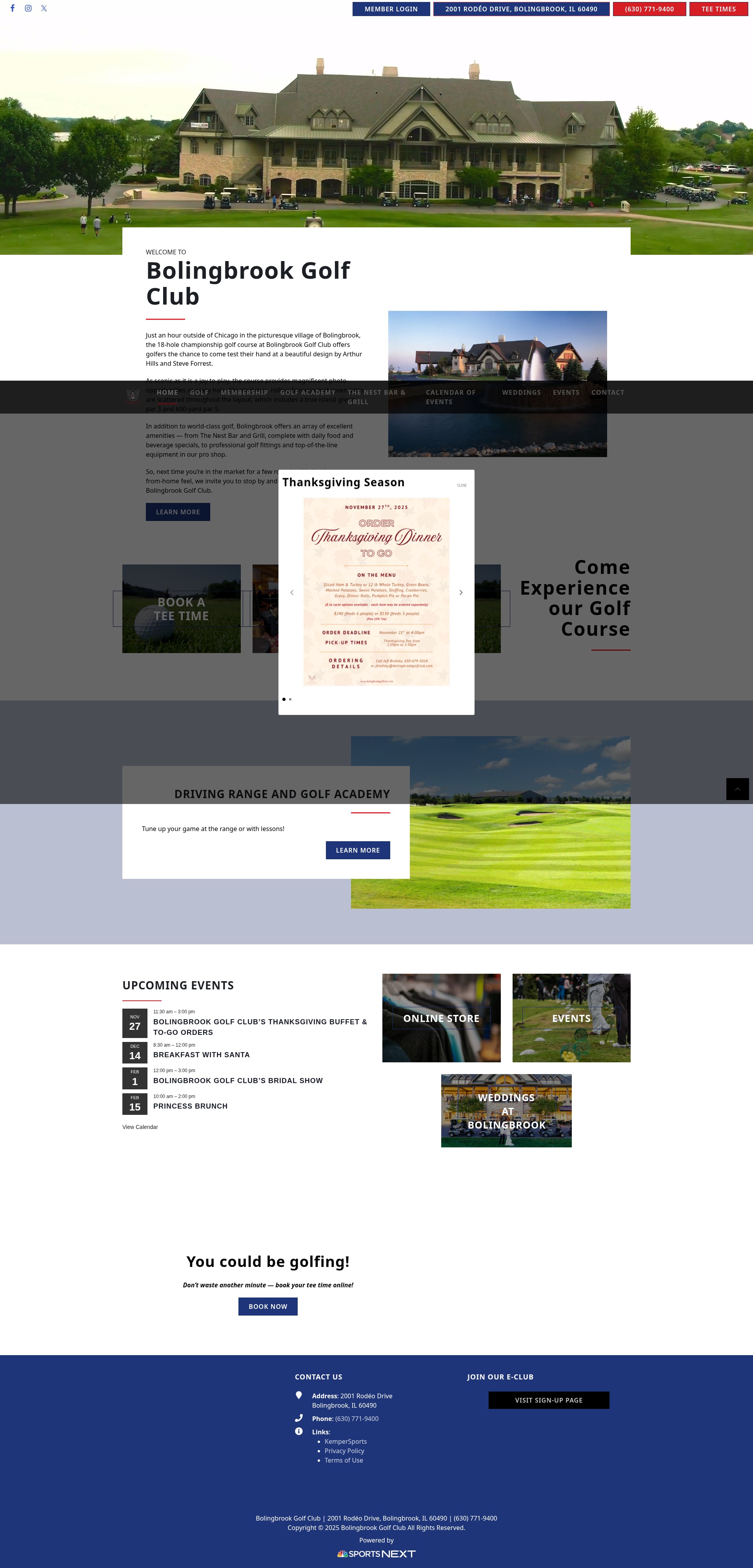 Screenshot of www.bolingbrookgolfclub.com