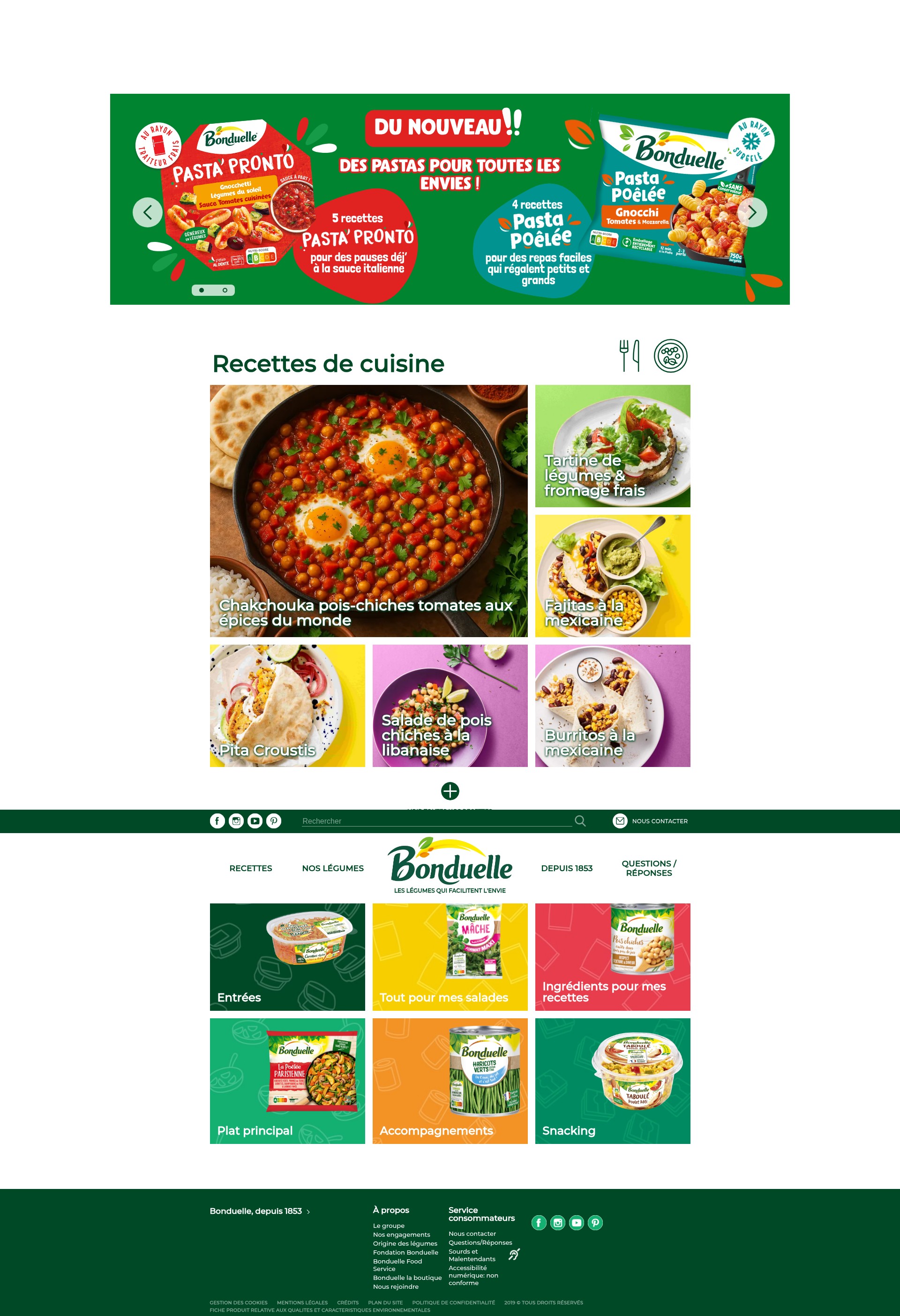 Screenshot of www.bonduelle.fr